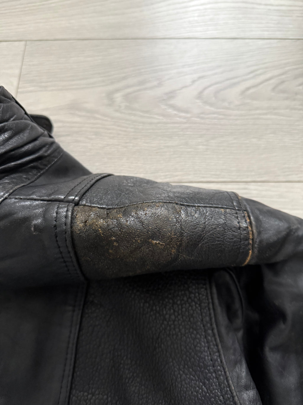 Valentino 1980s Panelled Leather Bomber Jacket - Size M