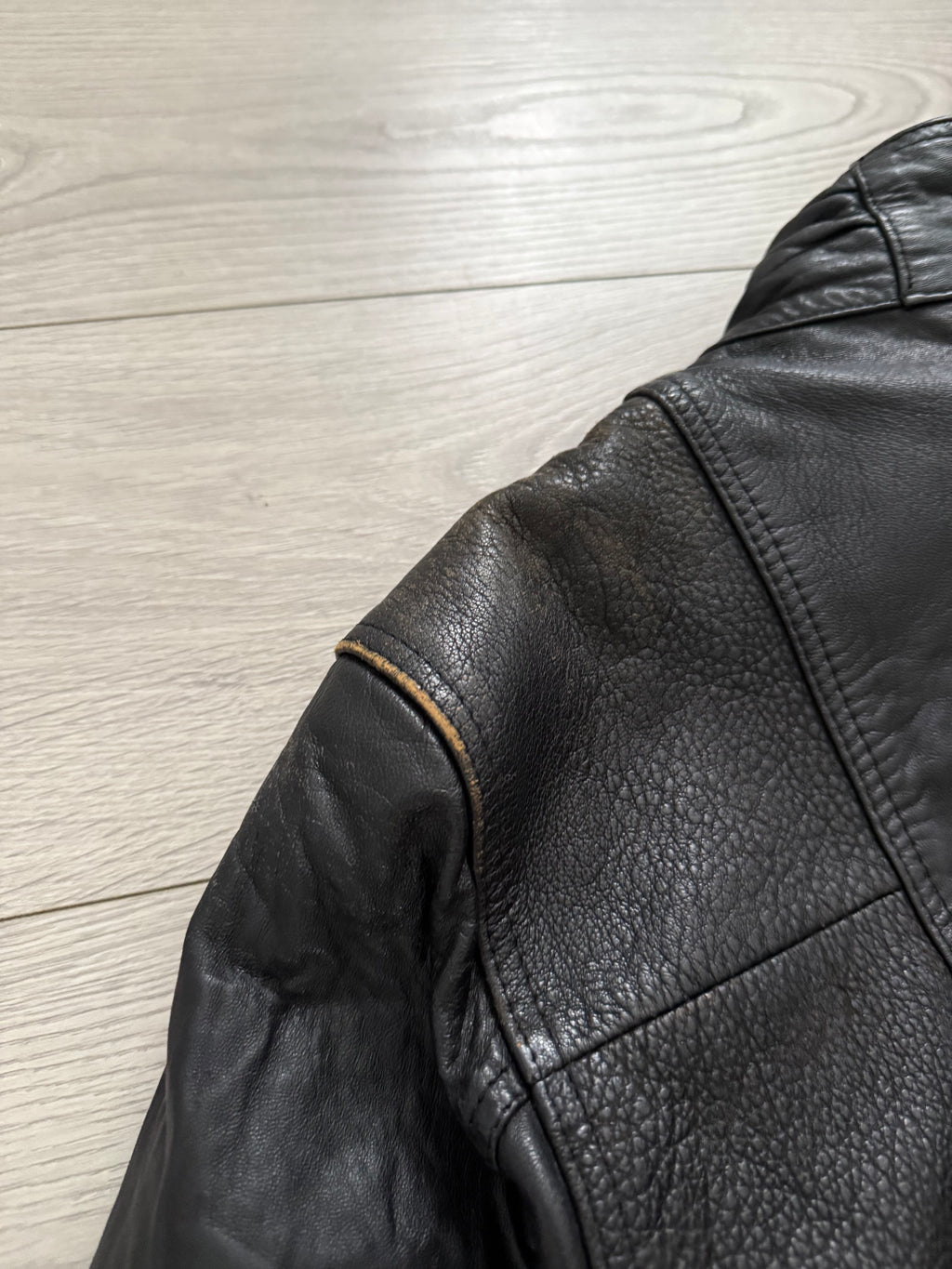 Valentino 1980s Panelled Leather Bomber Jacket - Size M