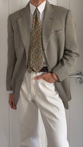 Giorgio Armani Black Label 1998 Rolled 3B Textured Cotton Rayon Sport Jacket Blazer  - Size M