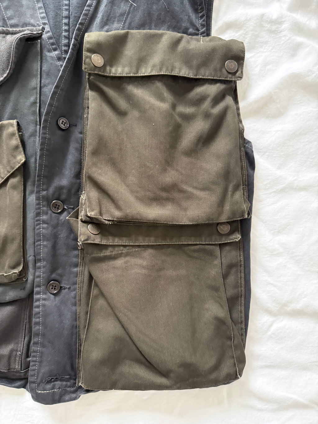 Maison Martin Margiela SS2001 Artisanal Line (0)(10) Reconstructed 3D Cargo Pocket Vest - Size M