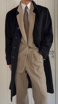 Giorgio Armani 1990s Vestimenta Loro Piana Storm System Black Coat - Size M