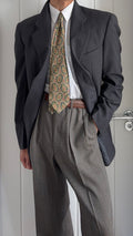 Giorgio Armani 1980s 3B Wool Sport Jacket Blazer Charcoal Grey - Size L