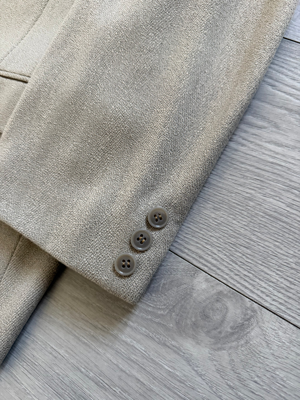 Dior 1980s Peaked Lapel Double Breasted Mushroom Taupe Sport Blazer Jacket - Size XXL
