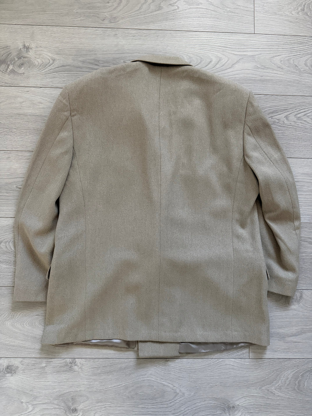 Dior 1980s Peaked Lapel Double Breasted Mushroom Taupe Sport Blazer Jacket - Size XXL