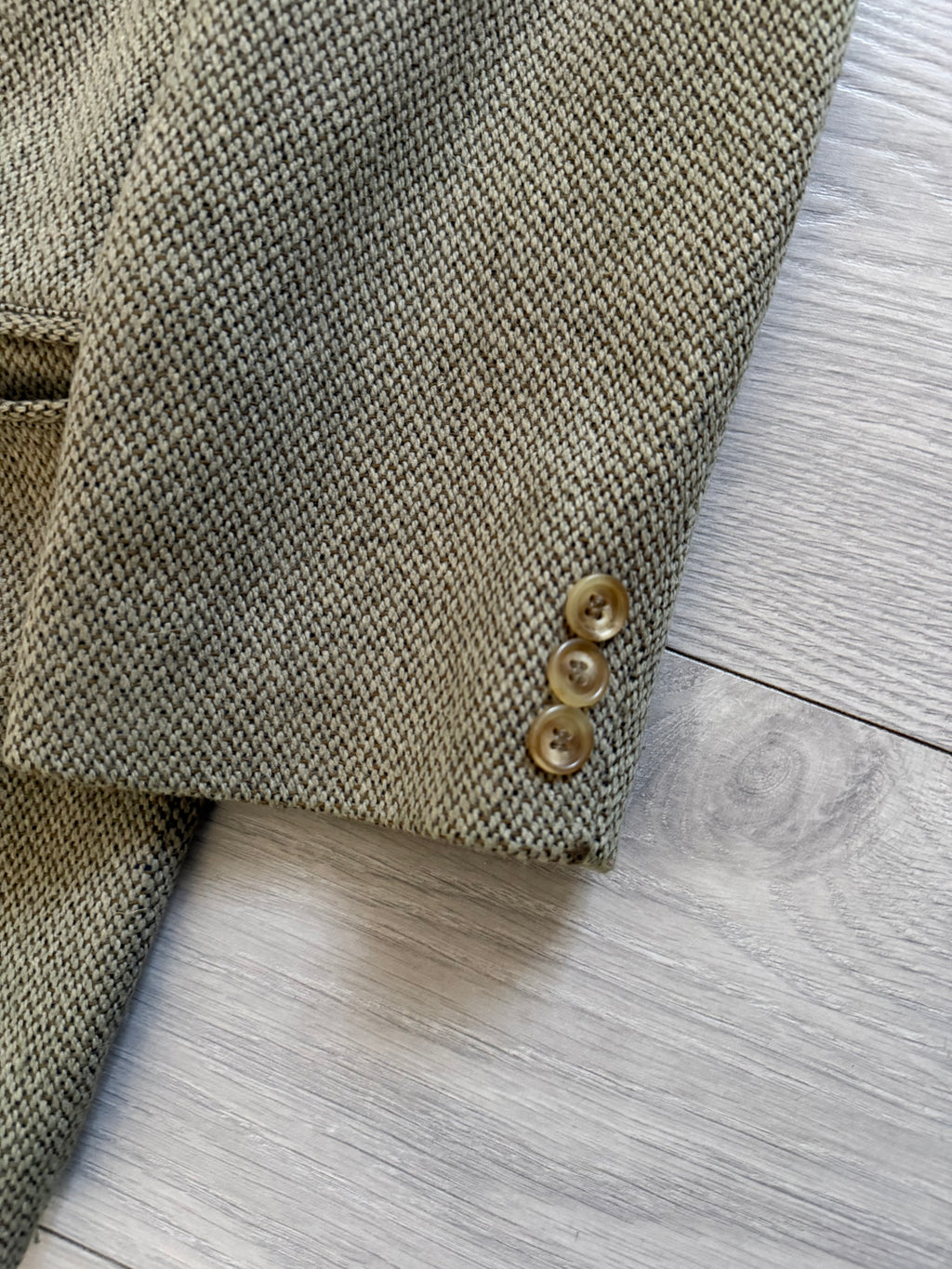 Emporio Armani 1990s 3B Wool Sport Jacket Blazer Taupe Green  - Size M
