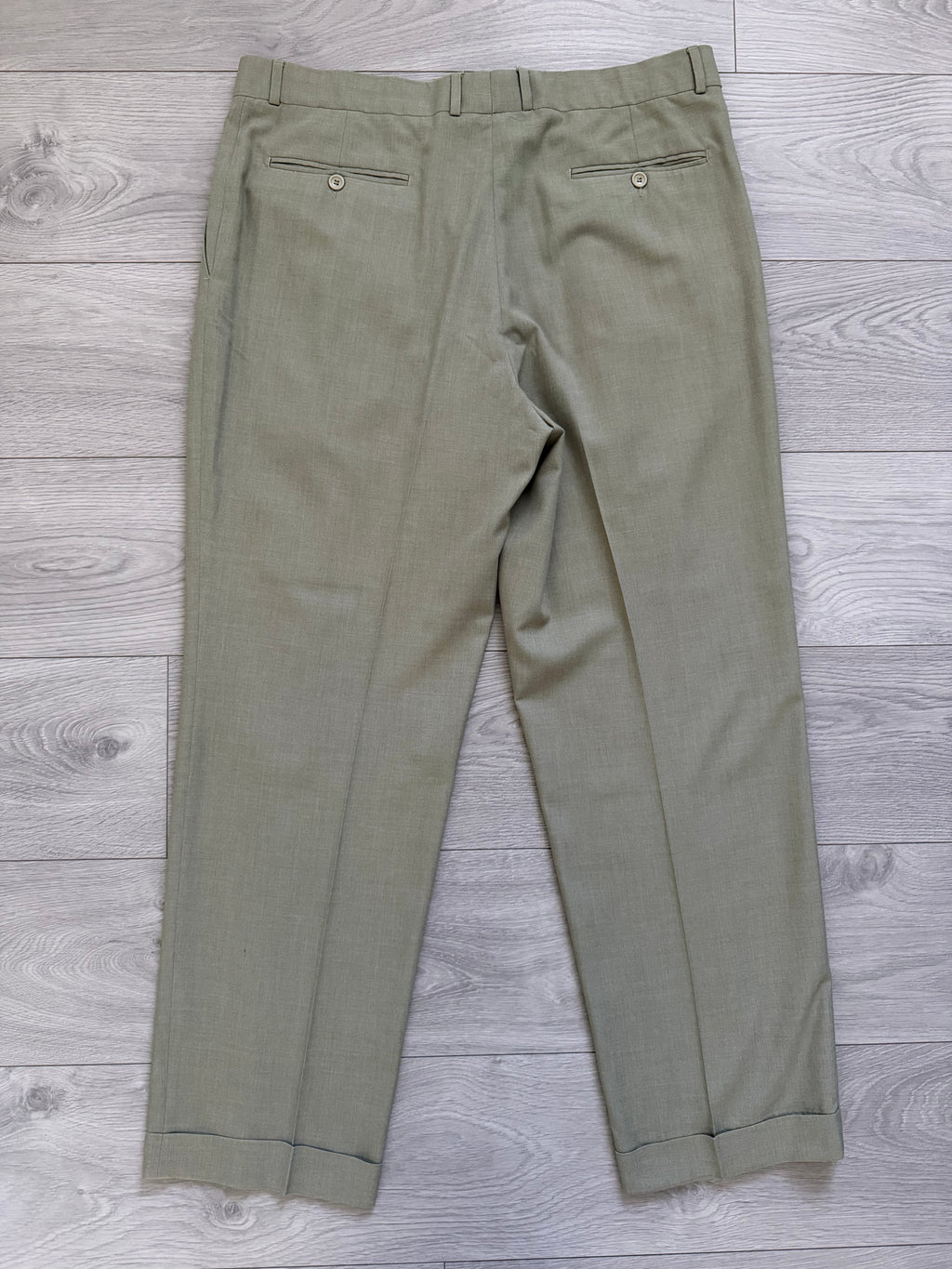 Giorgio Armani Black Label 1990s Pleated Wool Pants - Size 38" Waist