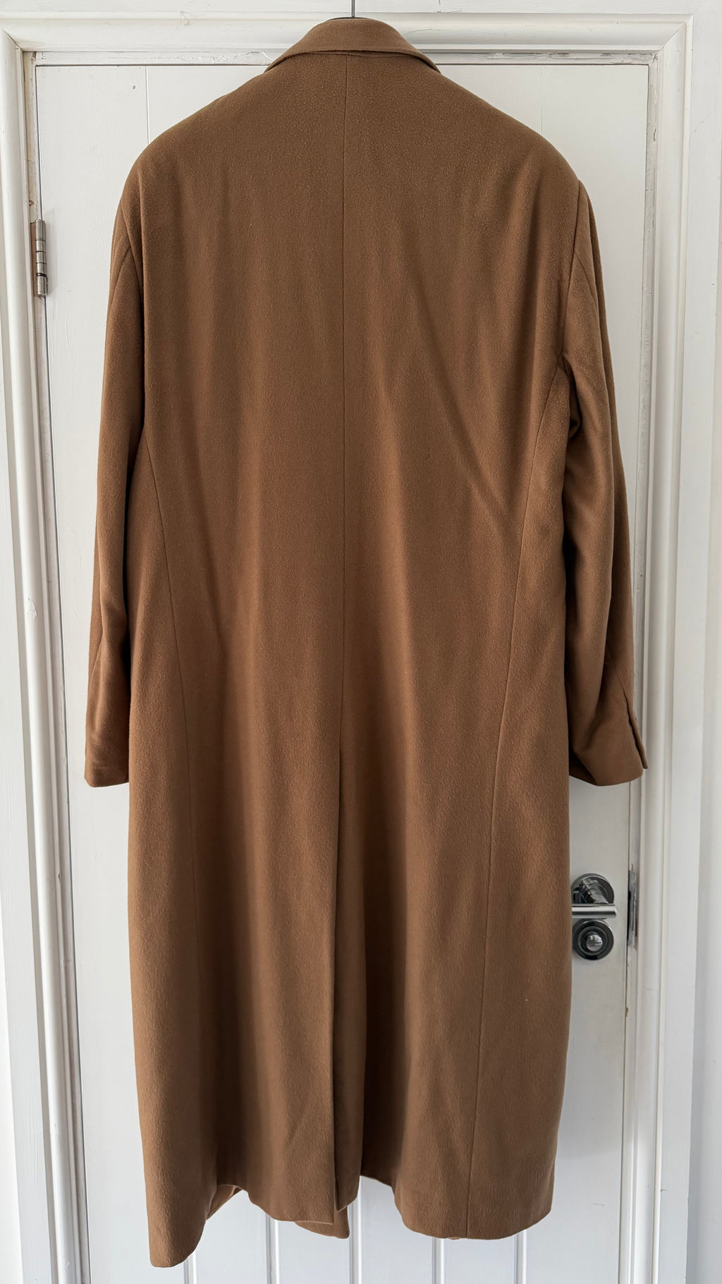 Giorgio Armani Black Label 1994 Cashmere Camel Brown Long Coat  - Size XL