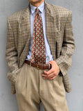 Missoni 1980s Textured Linen Check 2B Unlined Jacket - Size XL