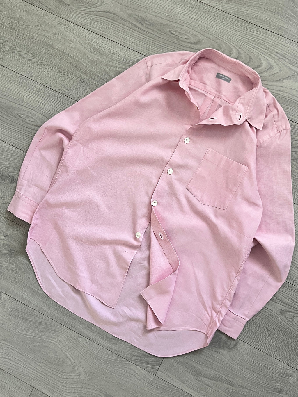 Comme Des Garcons Homme AD2001 Pink Relaxed Shirt - Size M