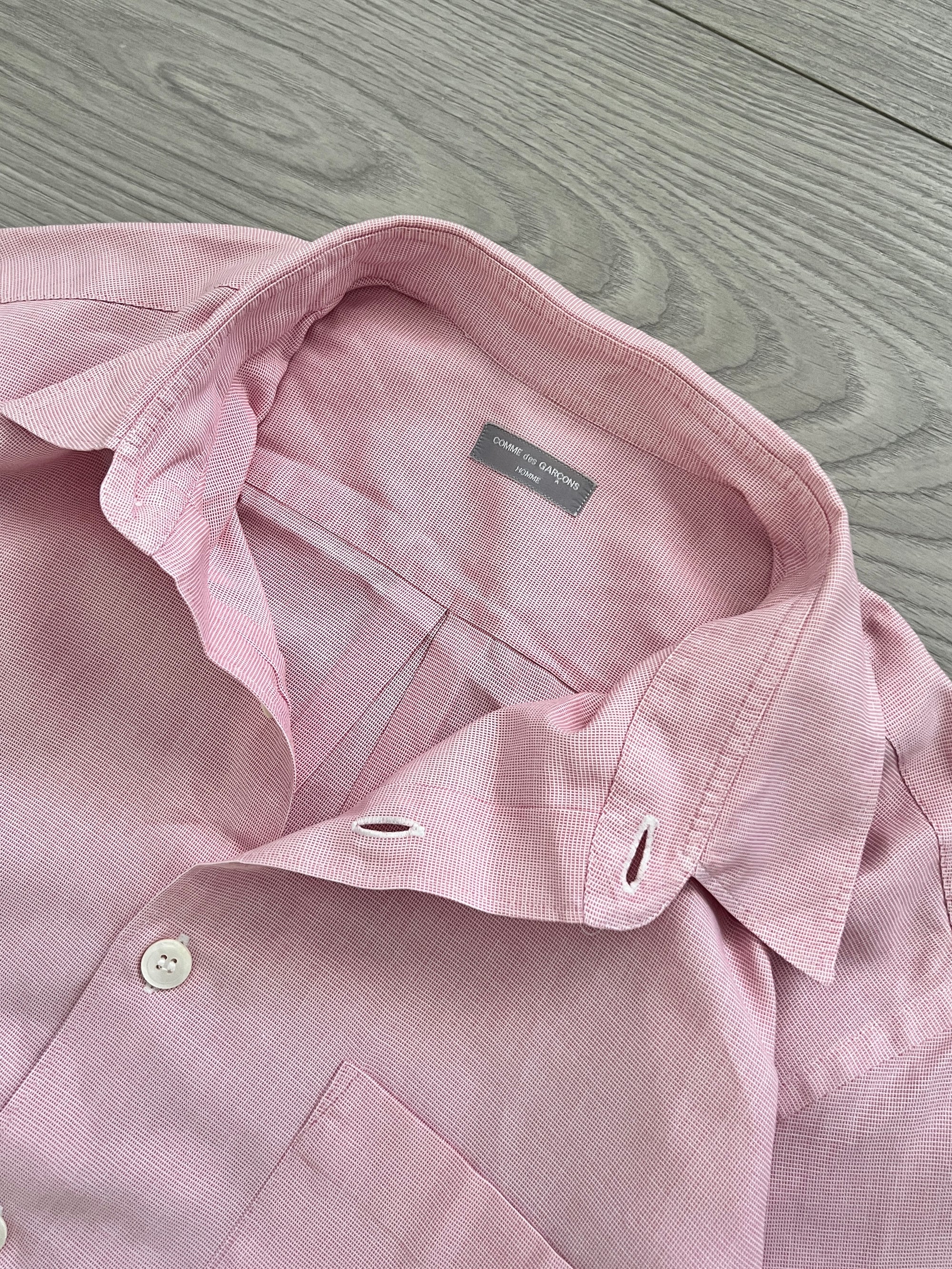 Comme Des Garcons Homme AD2001 Pink Relaxed Shirt - Size M