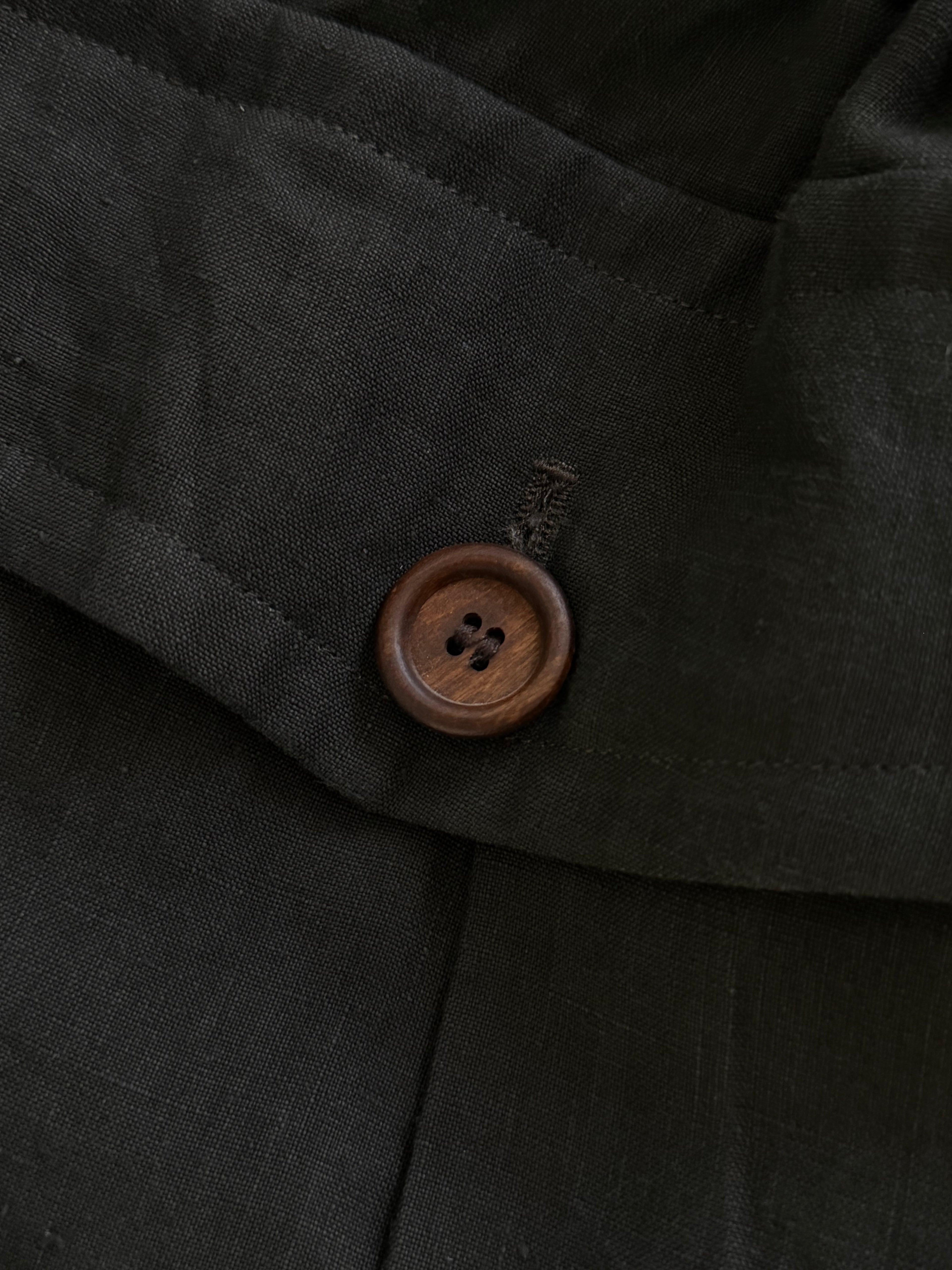 Hugo Boss 1980s 'Daktari' Linen Safari Field Jacket - Size XL