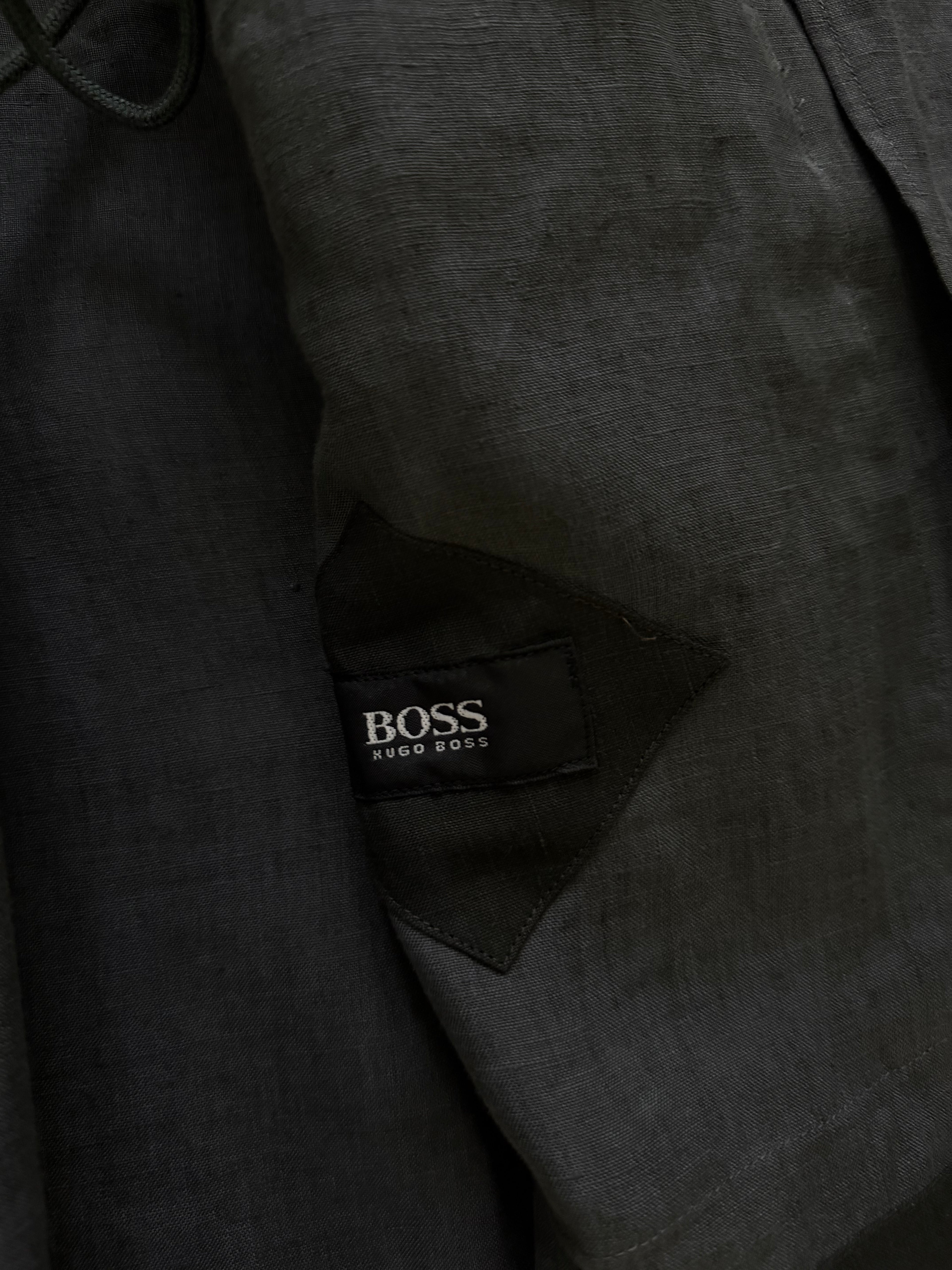 Hugo Boss 1980s 'Daktari' Linen Safari Field Jacket - Size XL