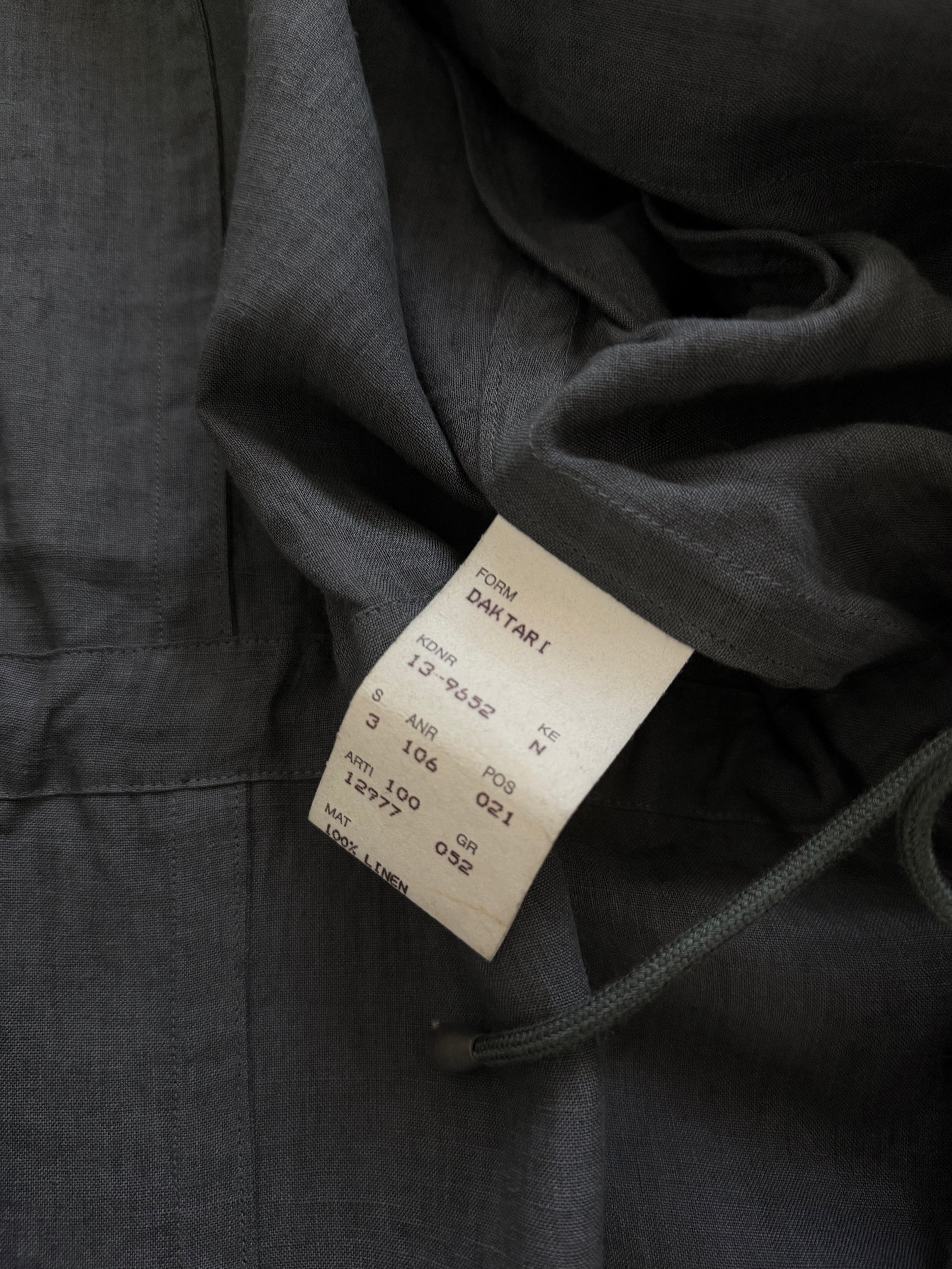 Hugo Boss 1980s 'Daktari' Linen Safari Field Jacket - Size XL