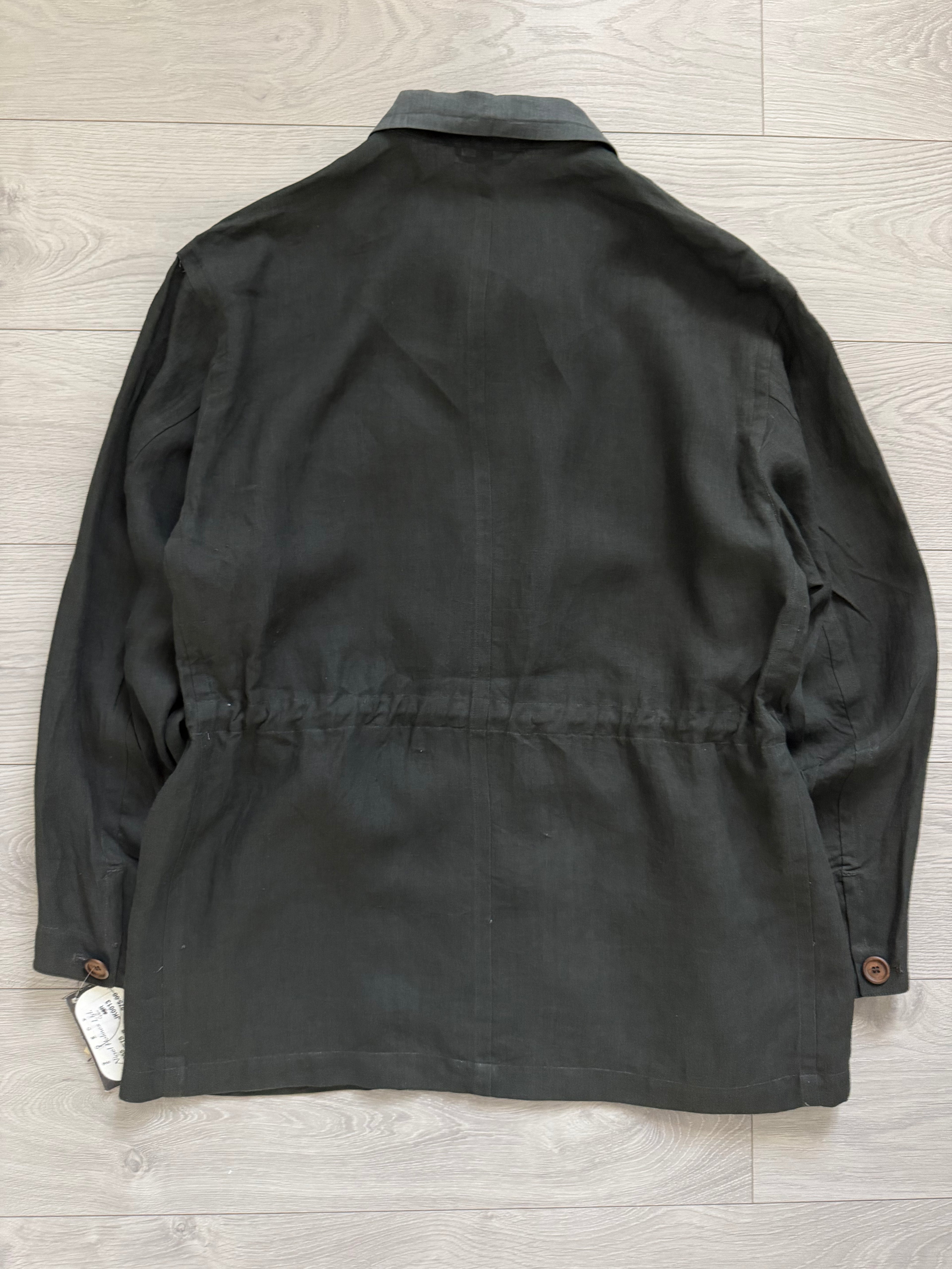 Hugo Boss 1980s 'Daktari' Linen Safari Field Jacket - Size XL