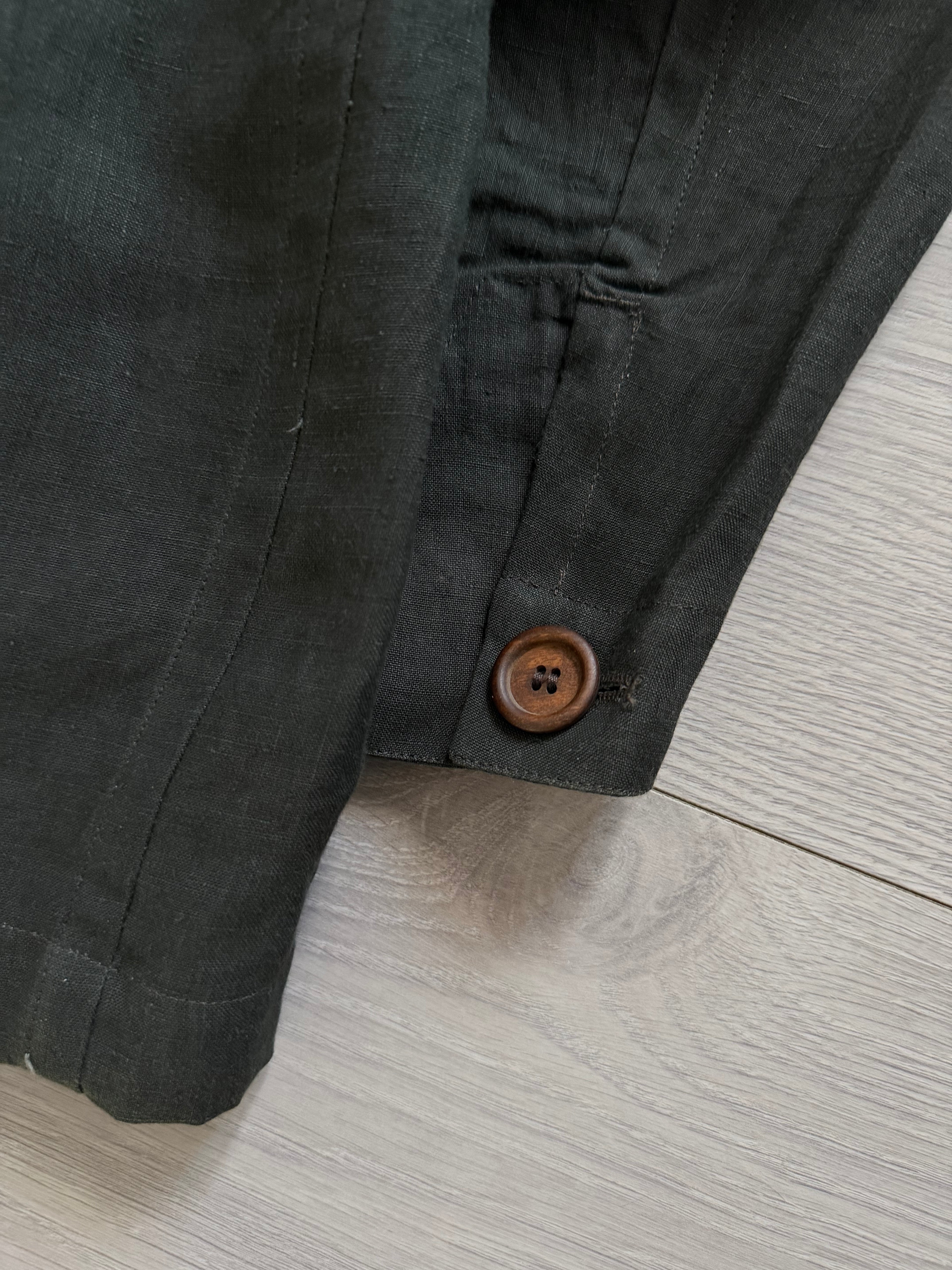 Hugo Boss 1980s 'Daktari' Linen Safari Field Jacket - Size XL