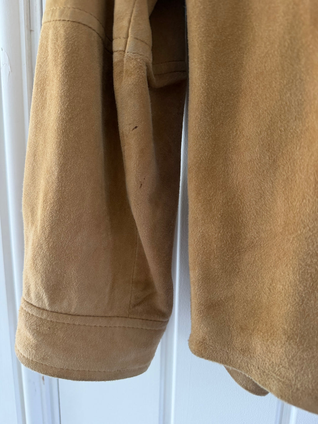 Hugo Boss 1990s Rough Out Suede Leather Overshirt - Size L