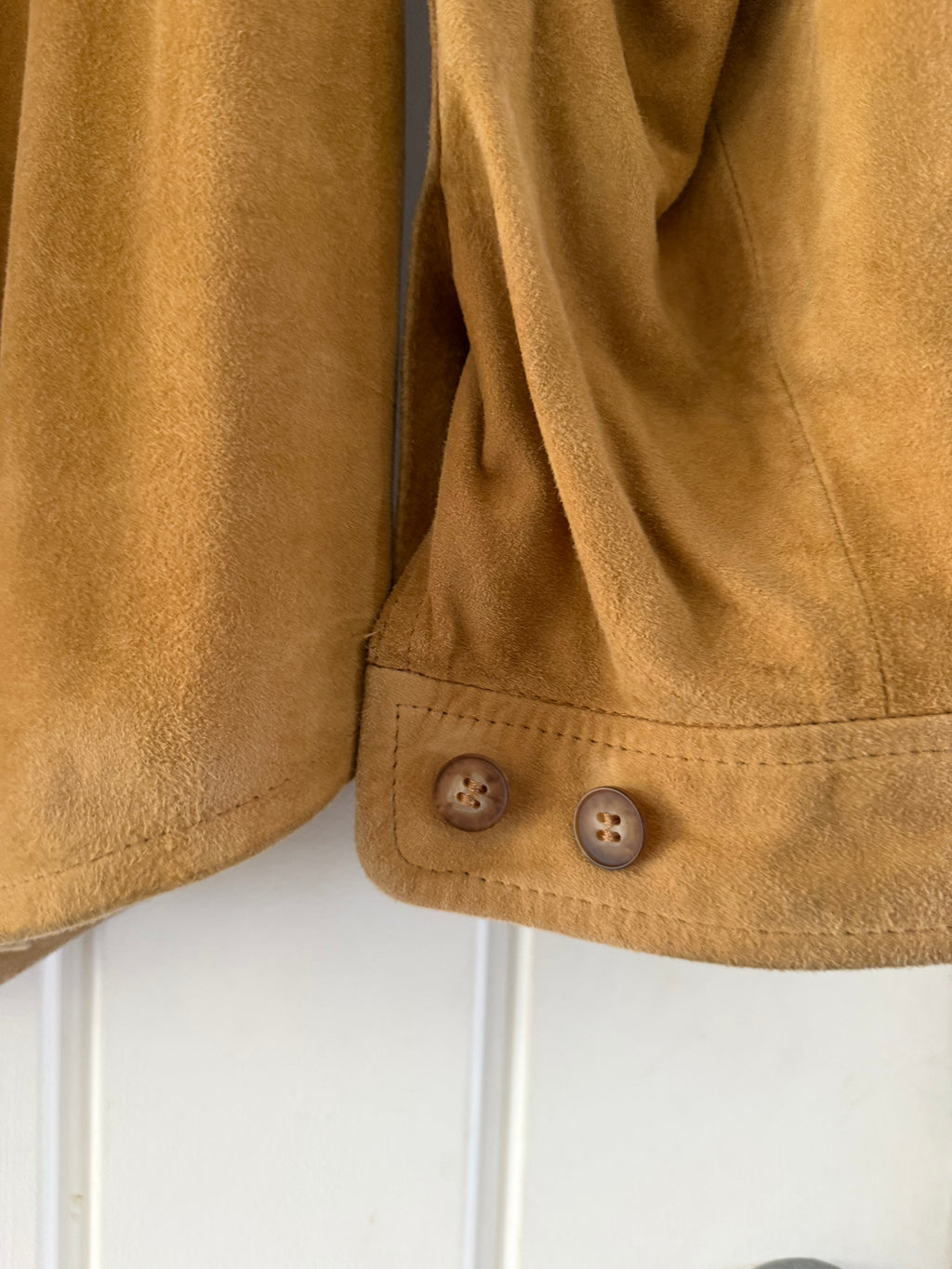 Hugo Boss 1990s Rough Out Suede Leather Overshirt - Size L