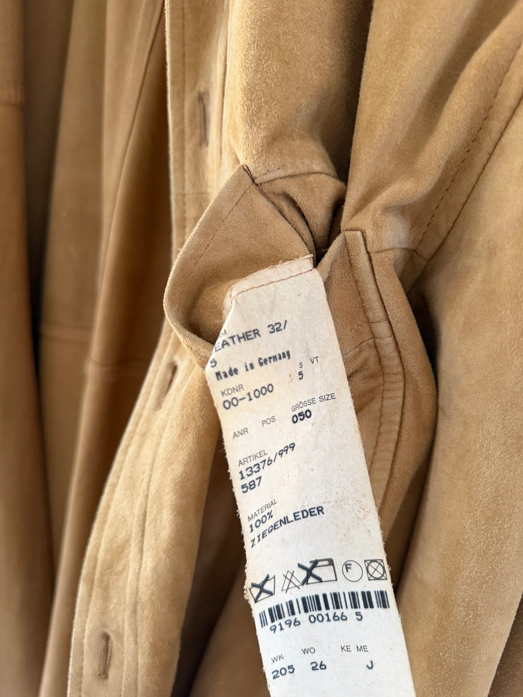 Hugo Boss 1990s Rough Out Suede Leather Overshirt - Size L