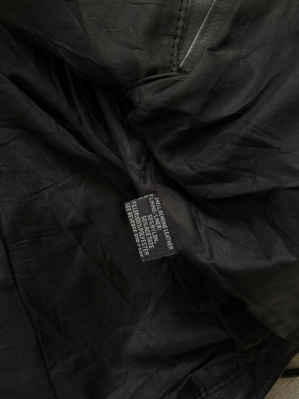 Vintage 1990s Black Leather Belted Biker Jacket  - Size S