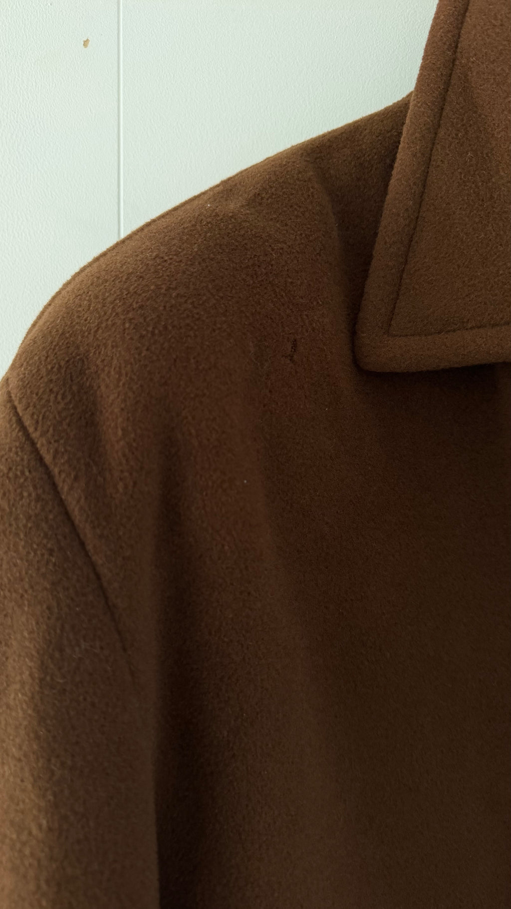 Hugo Boss 1980s Oversized Brown Wool Balmacaan Overcoat - Size M