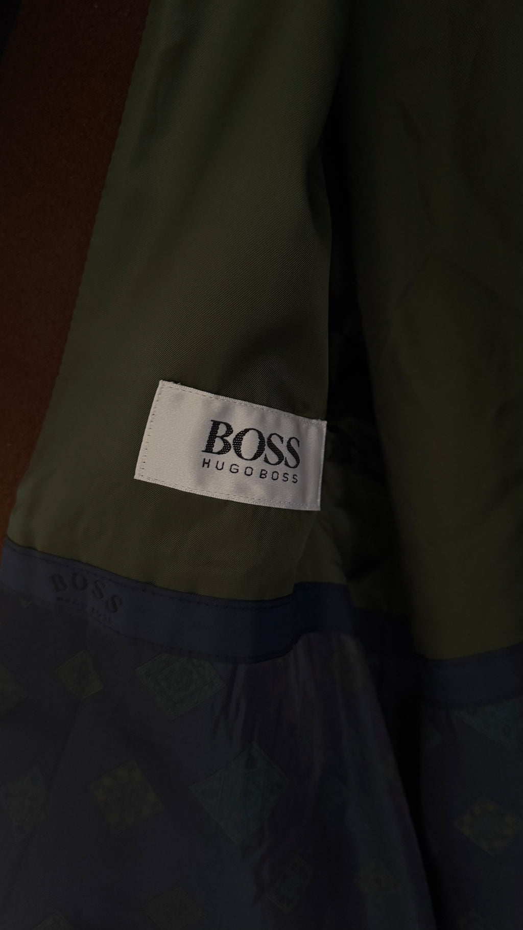Hugo Boss 1980s Oversized Brown Wool Balmacaan Overcoat - Size M