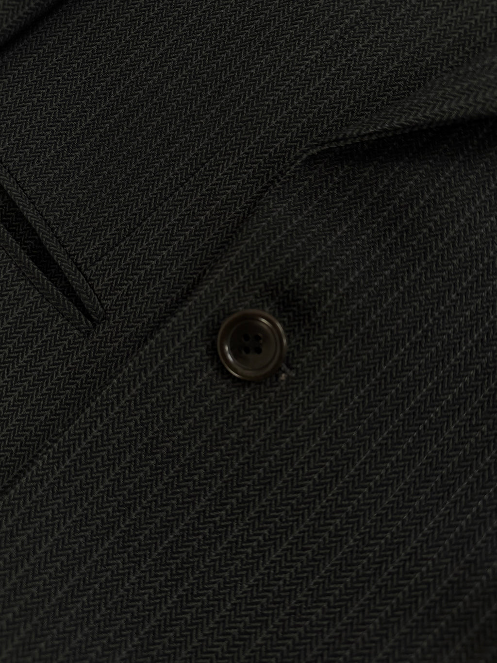 Armani 1990s Peaked Lapel Double Breasted Textured Wool Suit Green Gray - Size M Jacket / 33" Waist