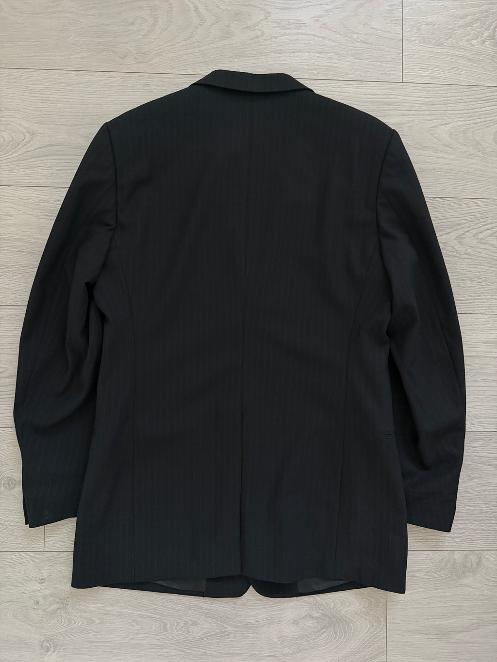 Emporio Armani 1990s 2B Striped Wool Draped Suit - Size S Jacket / 32" Waist