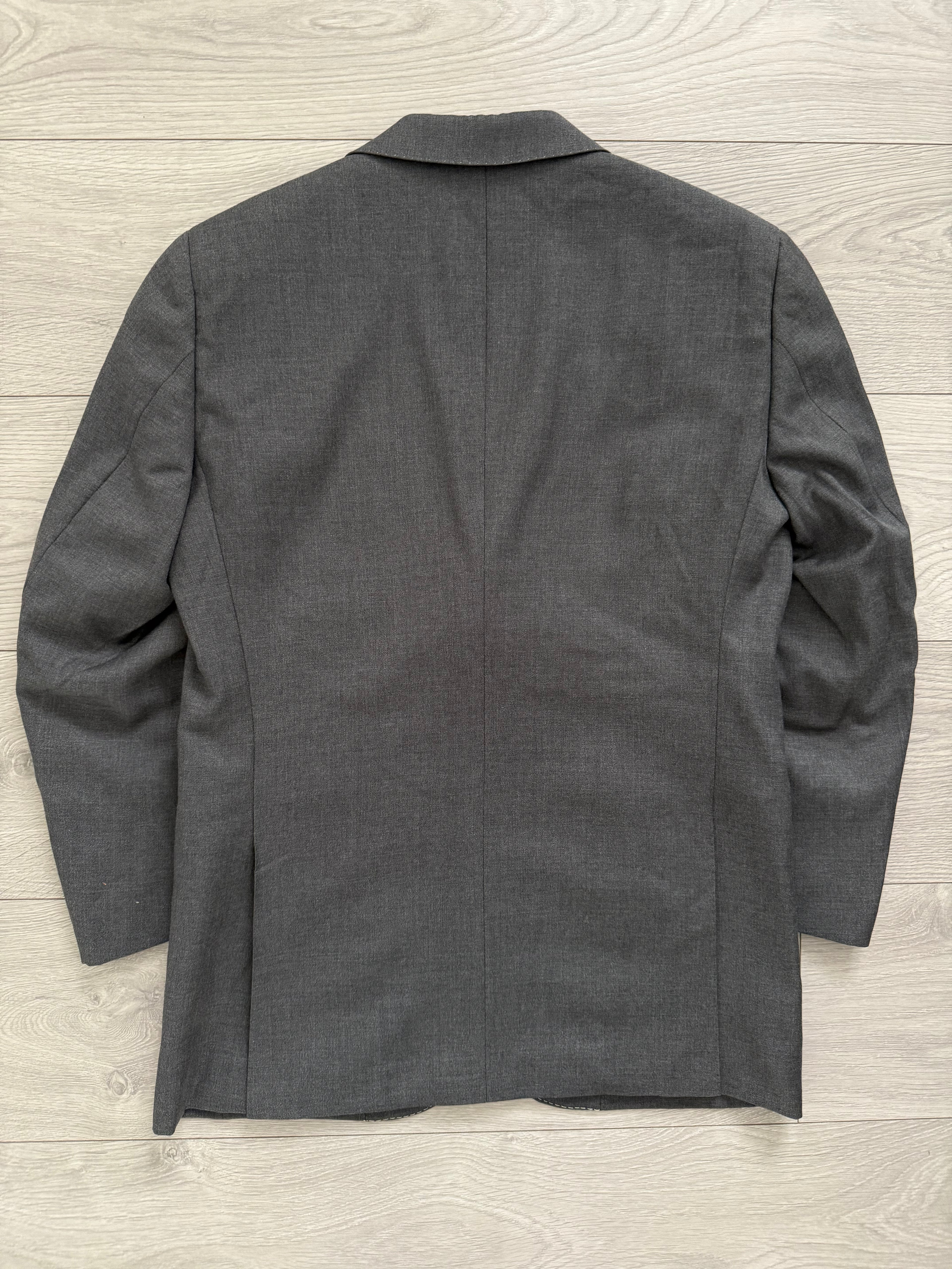 Yves Saint Laurent 1990s 2B Wool Grey Suit - Size S Jacket / 32" Waist