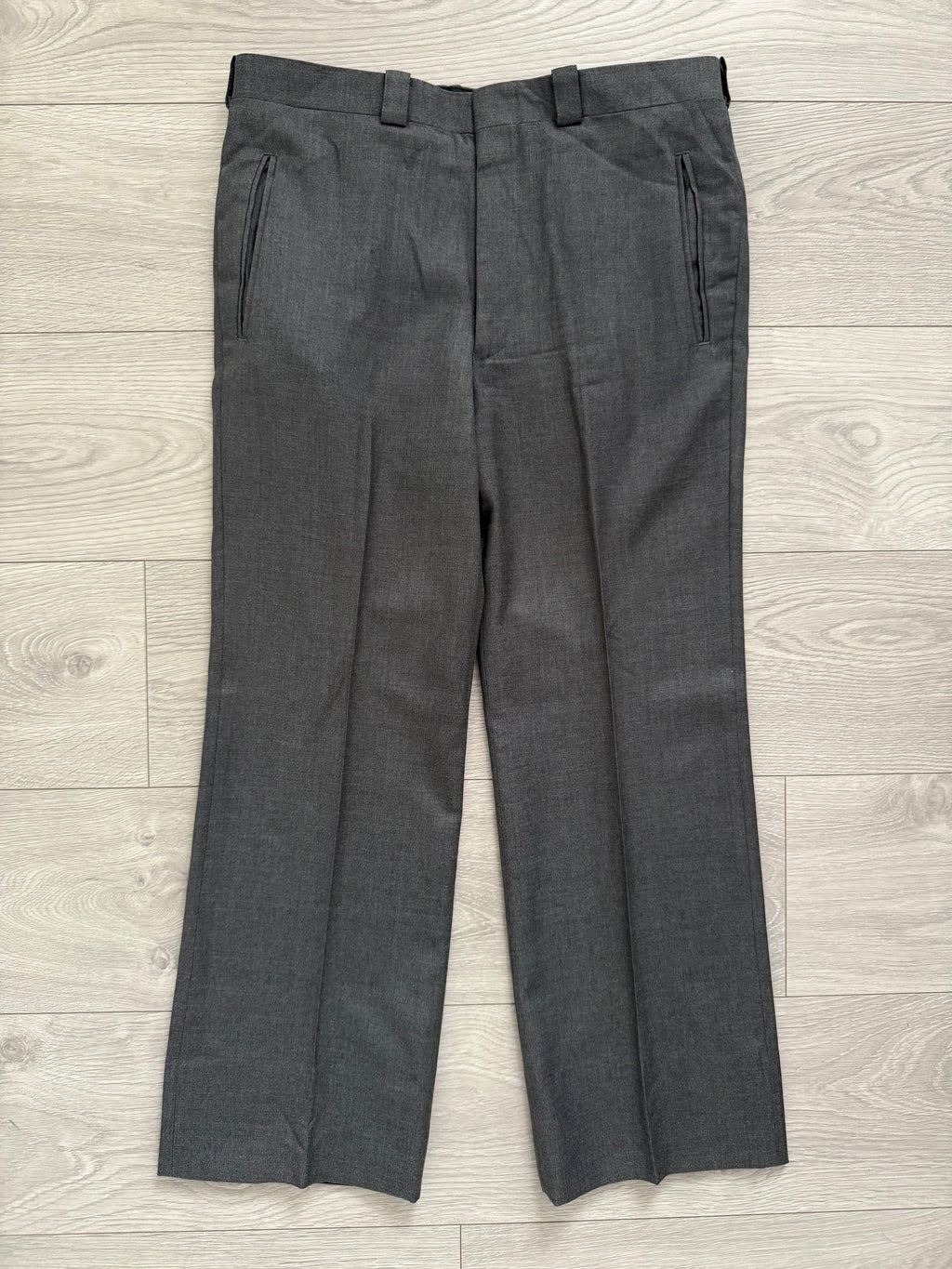 Yves Saint Laurent 1990s 2B Wool Grey Suit - Size S Jacket / 32" Waist