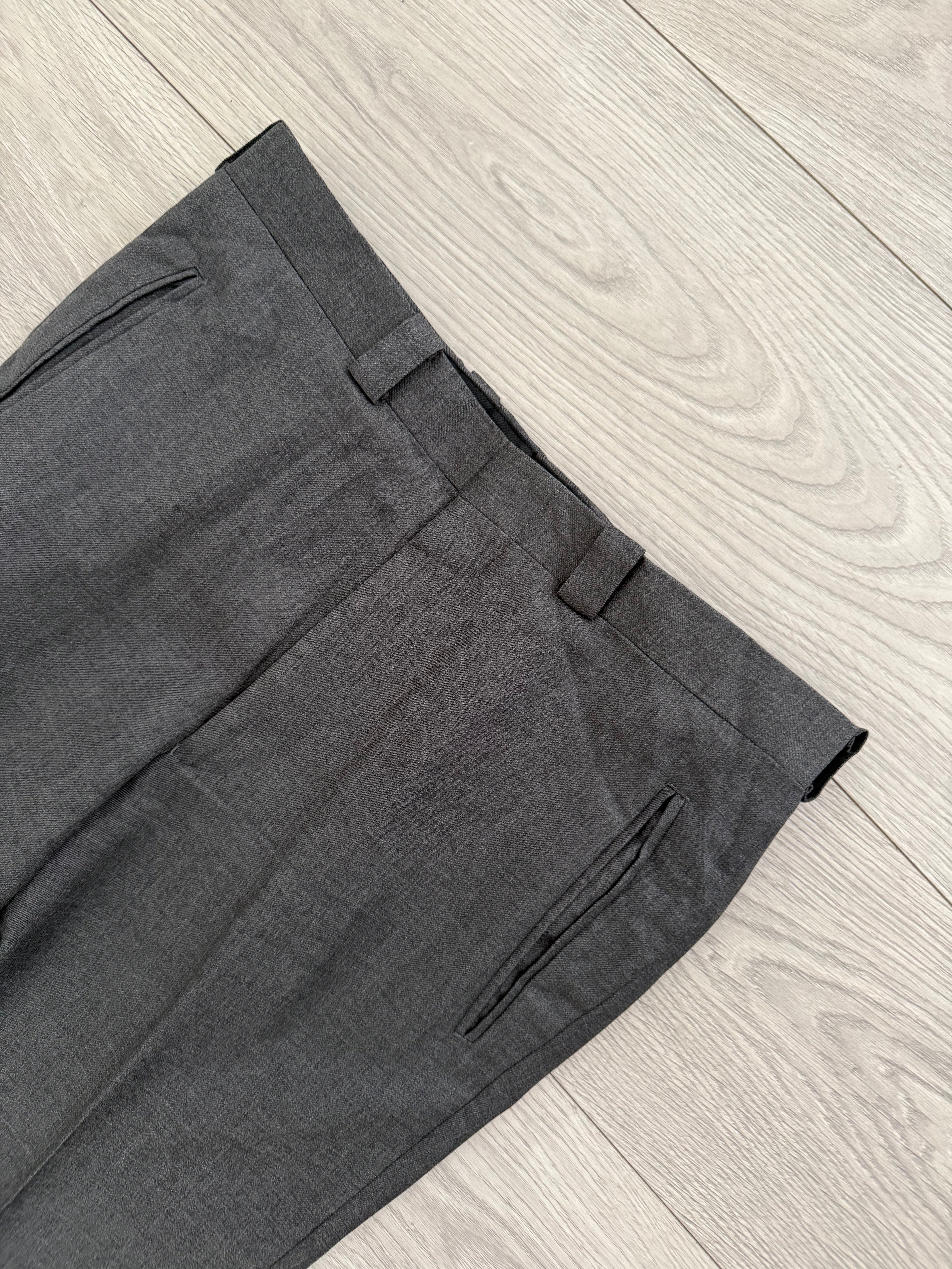 Yves Saint Laurent 1990s 2B Wool Grey Suit - Size S Jacket / 32" Waist
