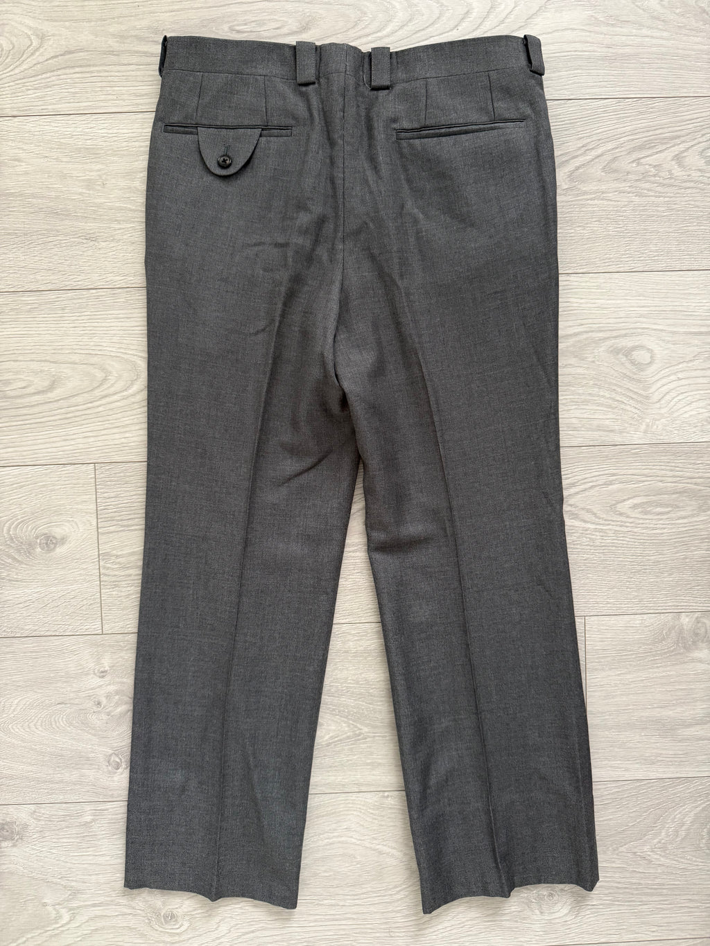 Yves Saint Laurent 1990s 2B Wool Grey Suit - Size S Jacket / 32" Waist