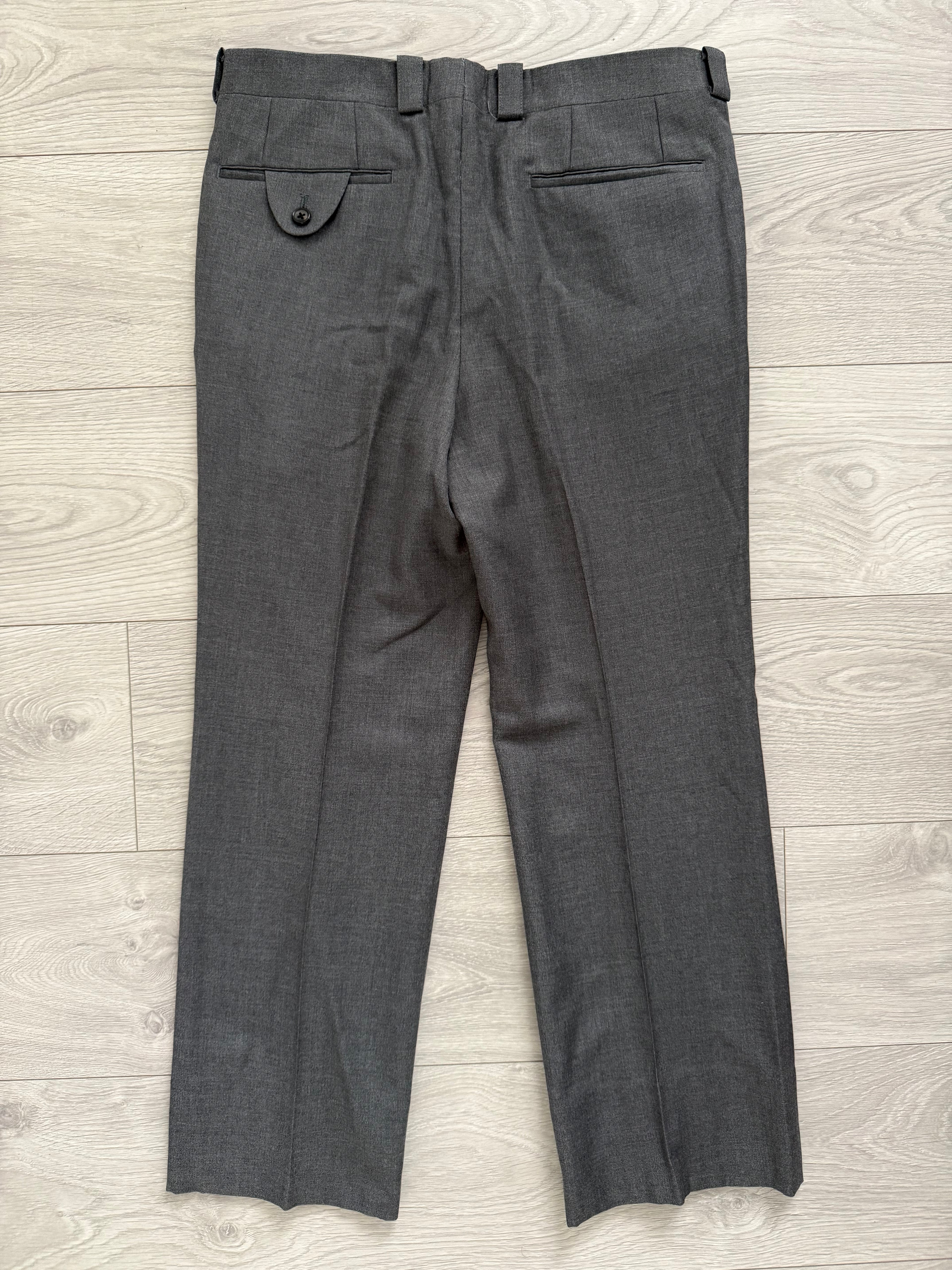 Yves Saint Laurent 1990s 2B Wool Grey Suit - Size S Jacket / 32" Waist