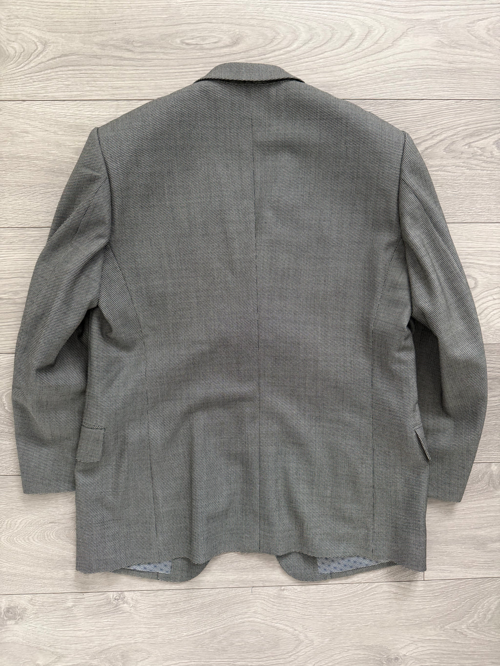 Yves Saint Laurent 1990s 2B Textured Wool Grey Suit - Size L Jacket / 34" Waist
