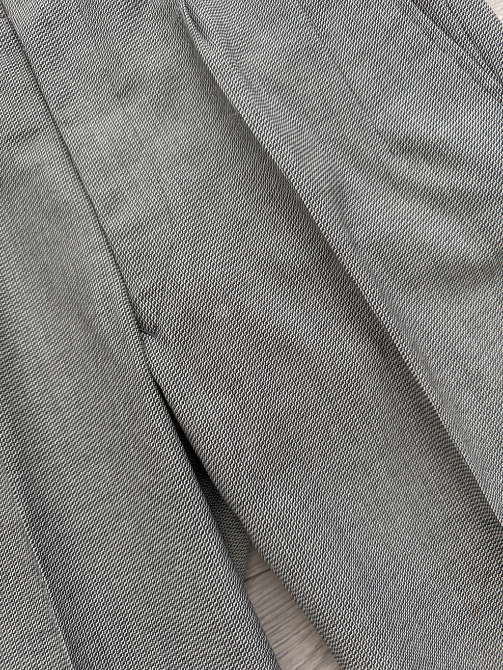Yves Saint Laurent 1990s 2B Textured Wool Grey Suit - Size L Jacket / 34" Waist