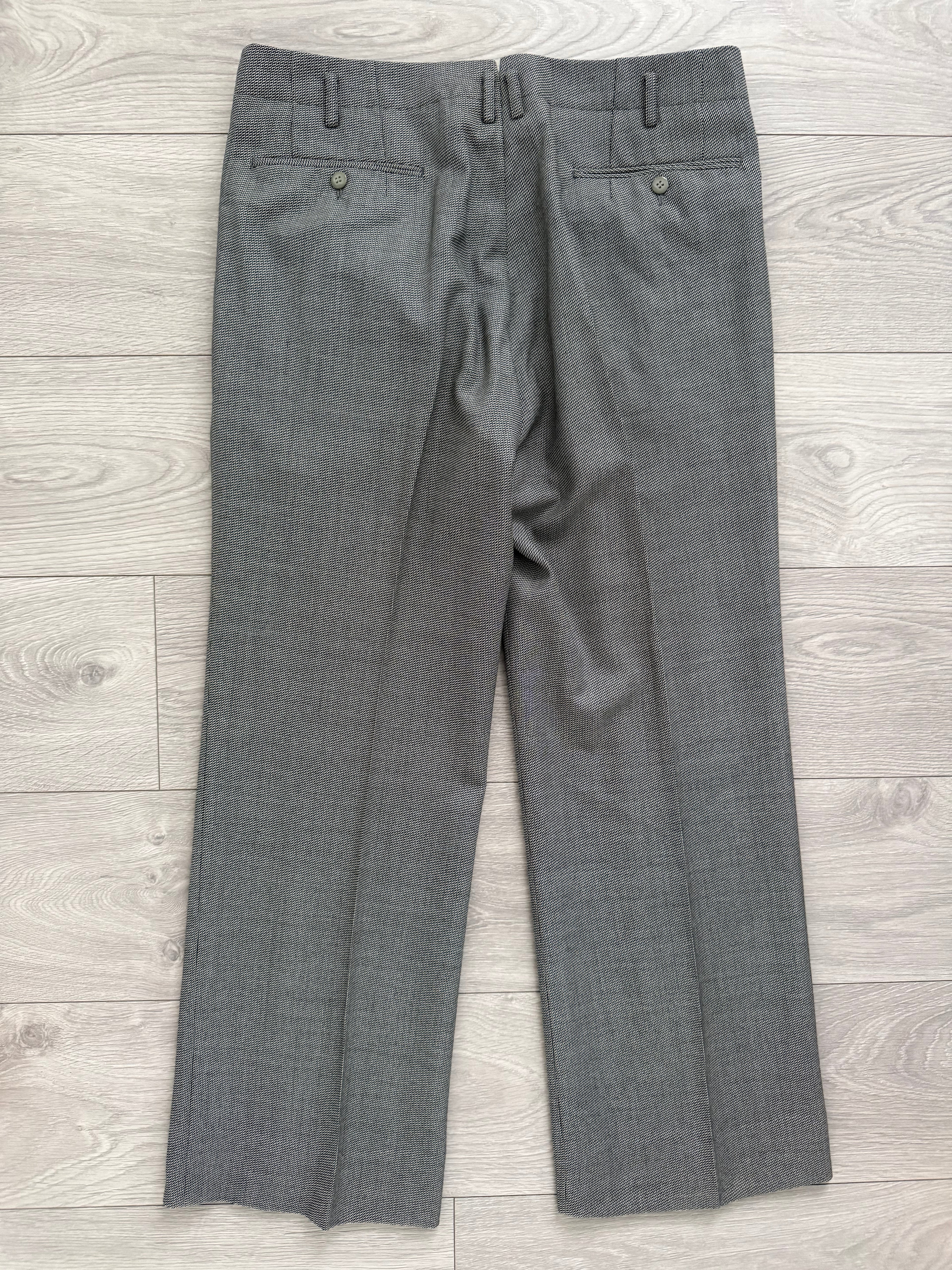 Yves Saint Laurent 1990s 2B Textured Wool Grey Suit - Size L Jacket / 34" Waist