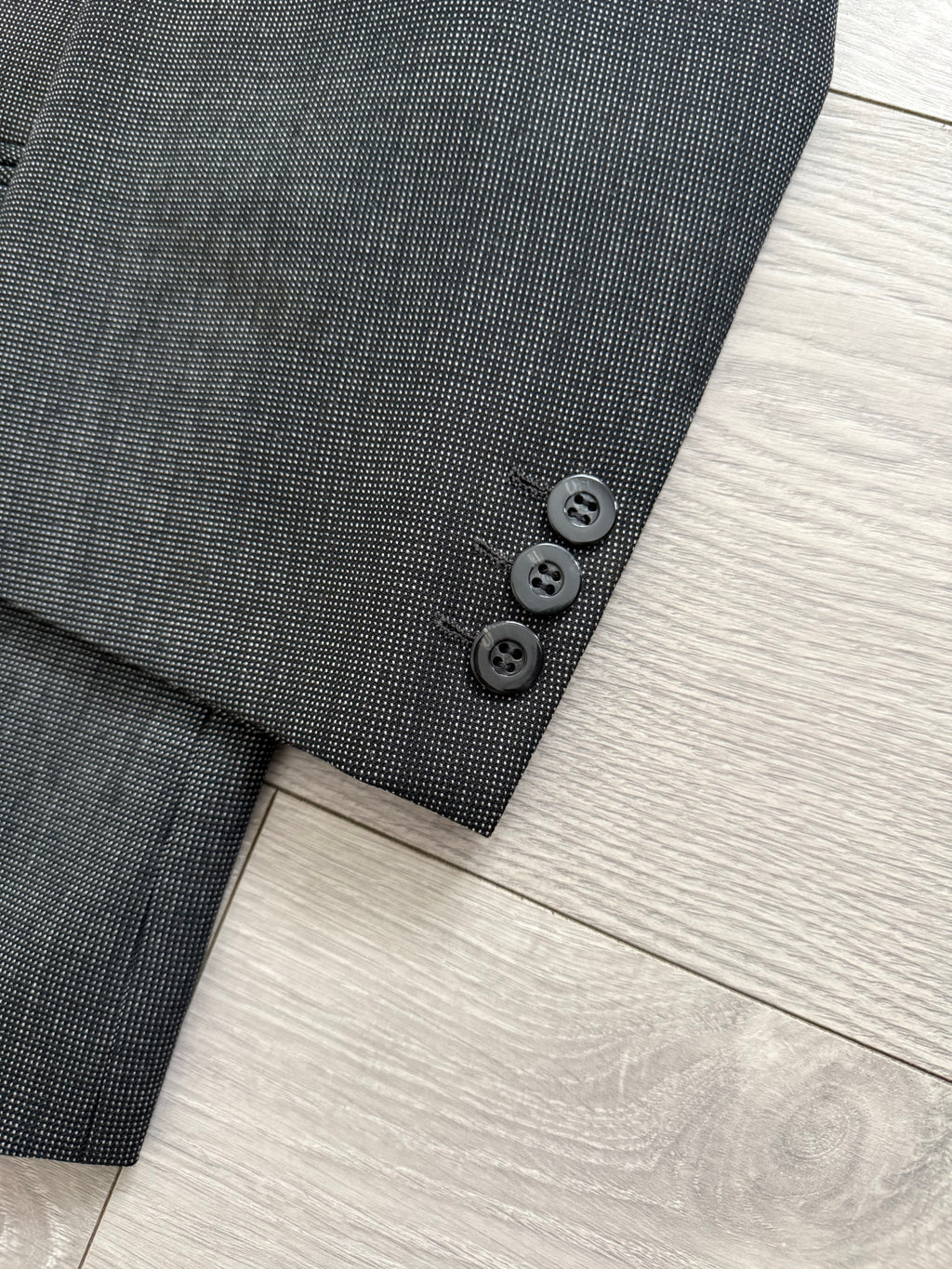 Yves Saint Laurent 1990s 2B Wool Grey Suit - Size M Jacket / 34" Waist