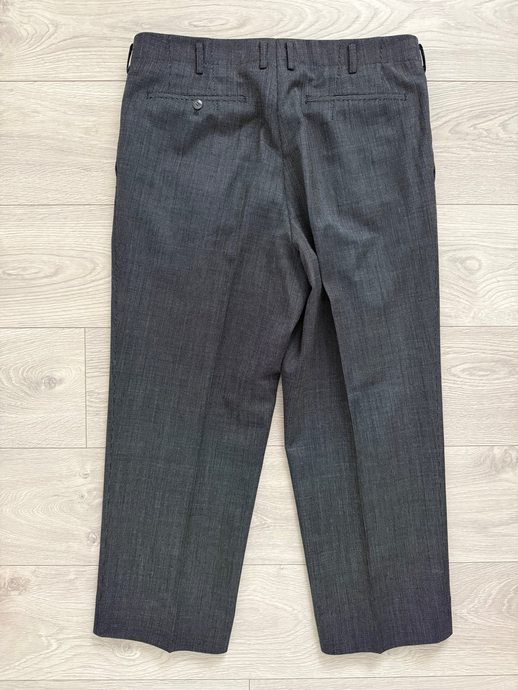 Yves Saint Laurent 1990s 2B Wool Grey Suit - Size M Jacket / 34" Waist
