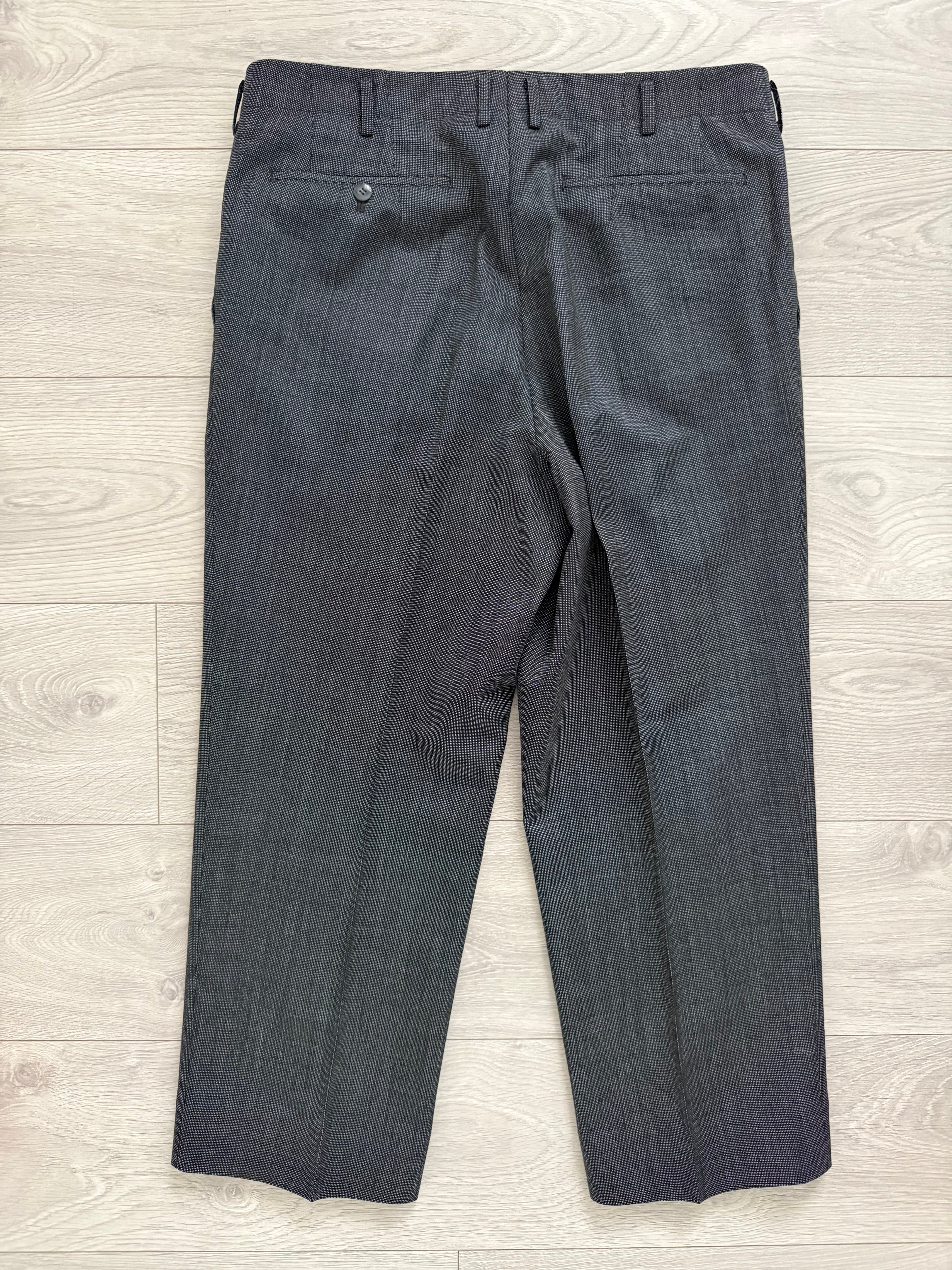 Yves Saint Laurent 1990s 2B Wool Grey Suit - Size M Jacket / 34" Waist