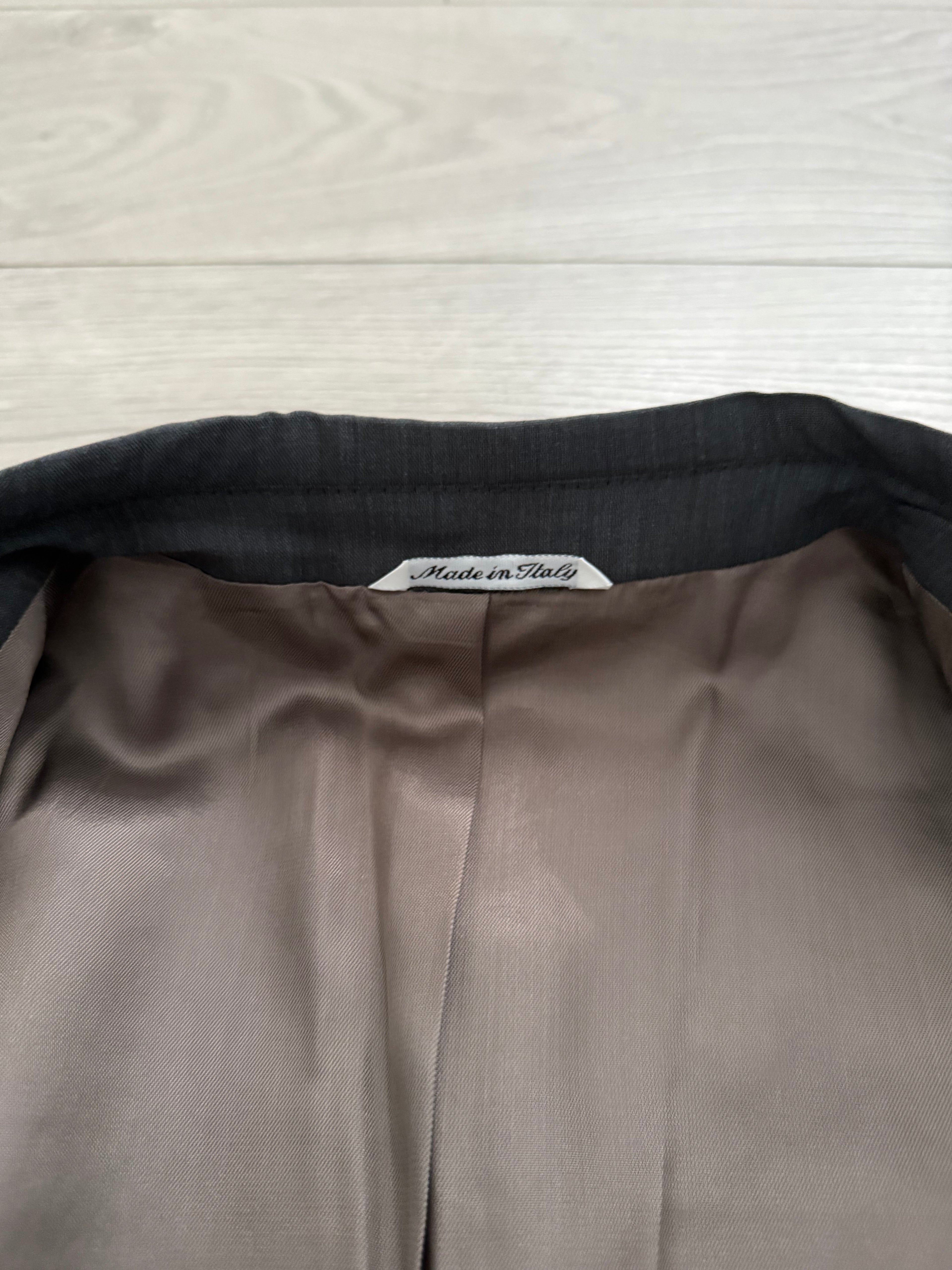 Yves Saint Laurent 1980s Peaked Lapel Double Breasted Lightweight Suit - Size S Jacket / 30" Waist
