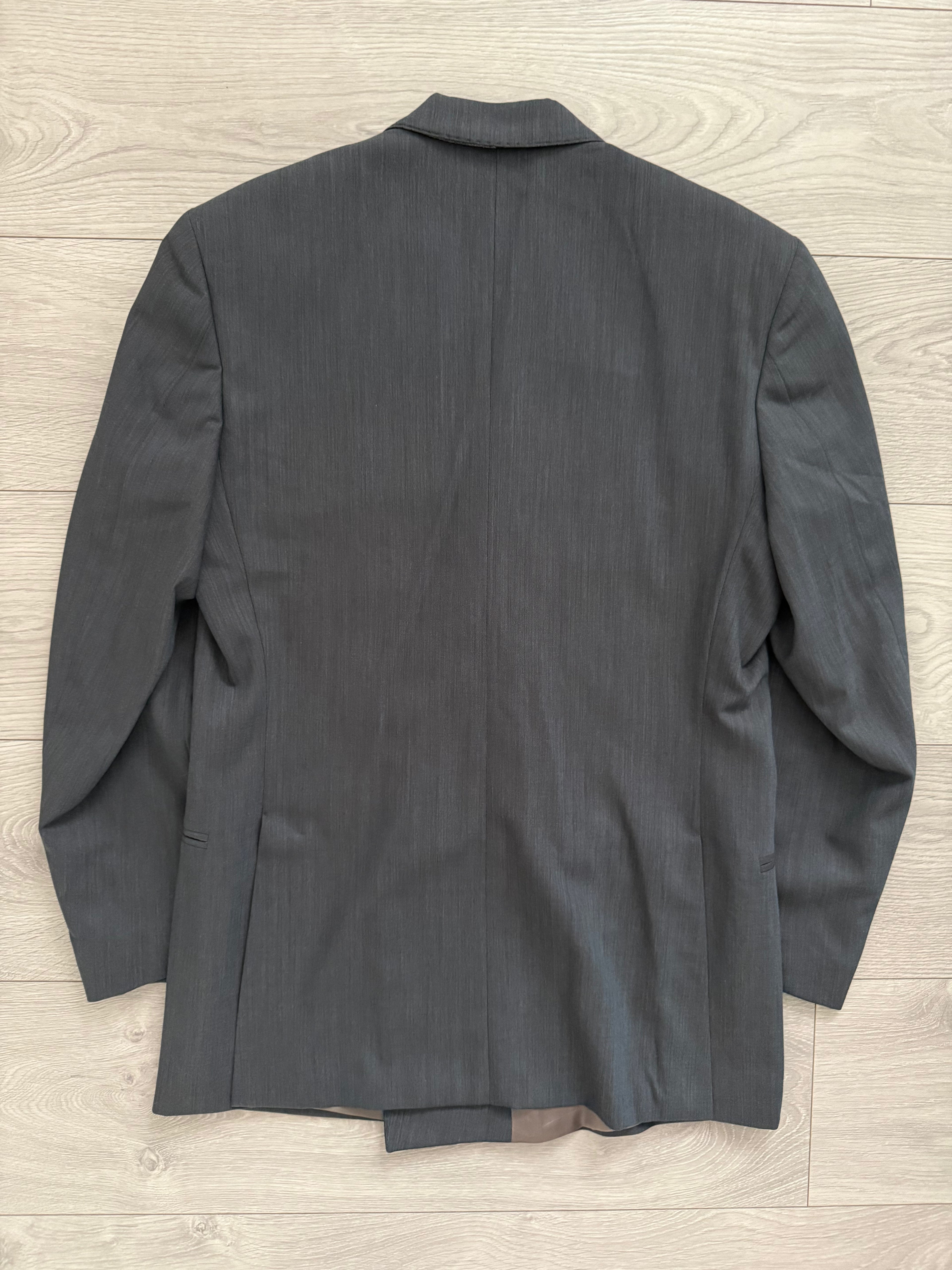 Yves Saint Laurent 1980s Peaked Lapel Double Breasted Lightweight Suit - Size S Jacket / 30" Waist