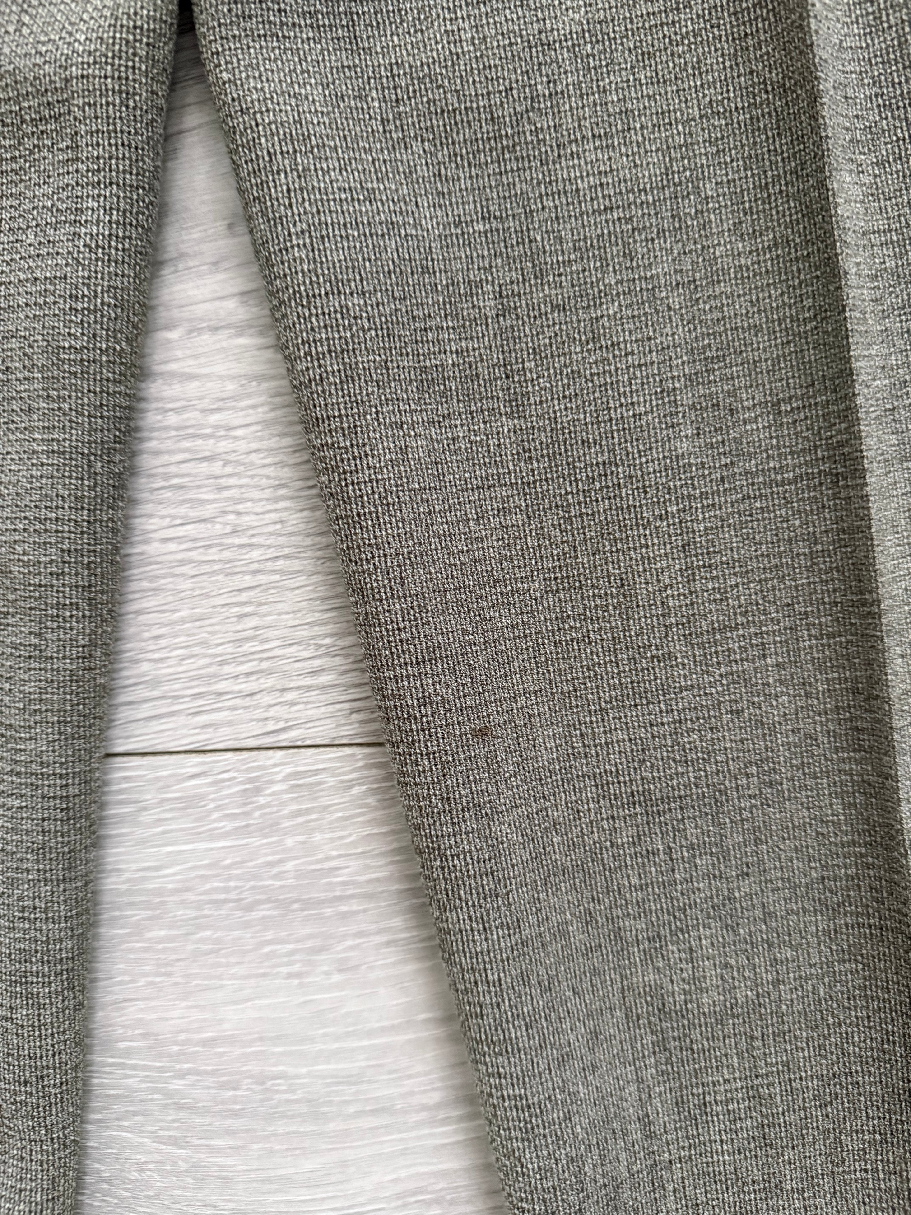 Hugo Boss 1980s Peaked Lapel Double Breasted Cerruti Fabric Wool Suit Taupe Beige - Size S Jacket / 30" Waist