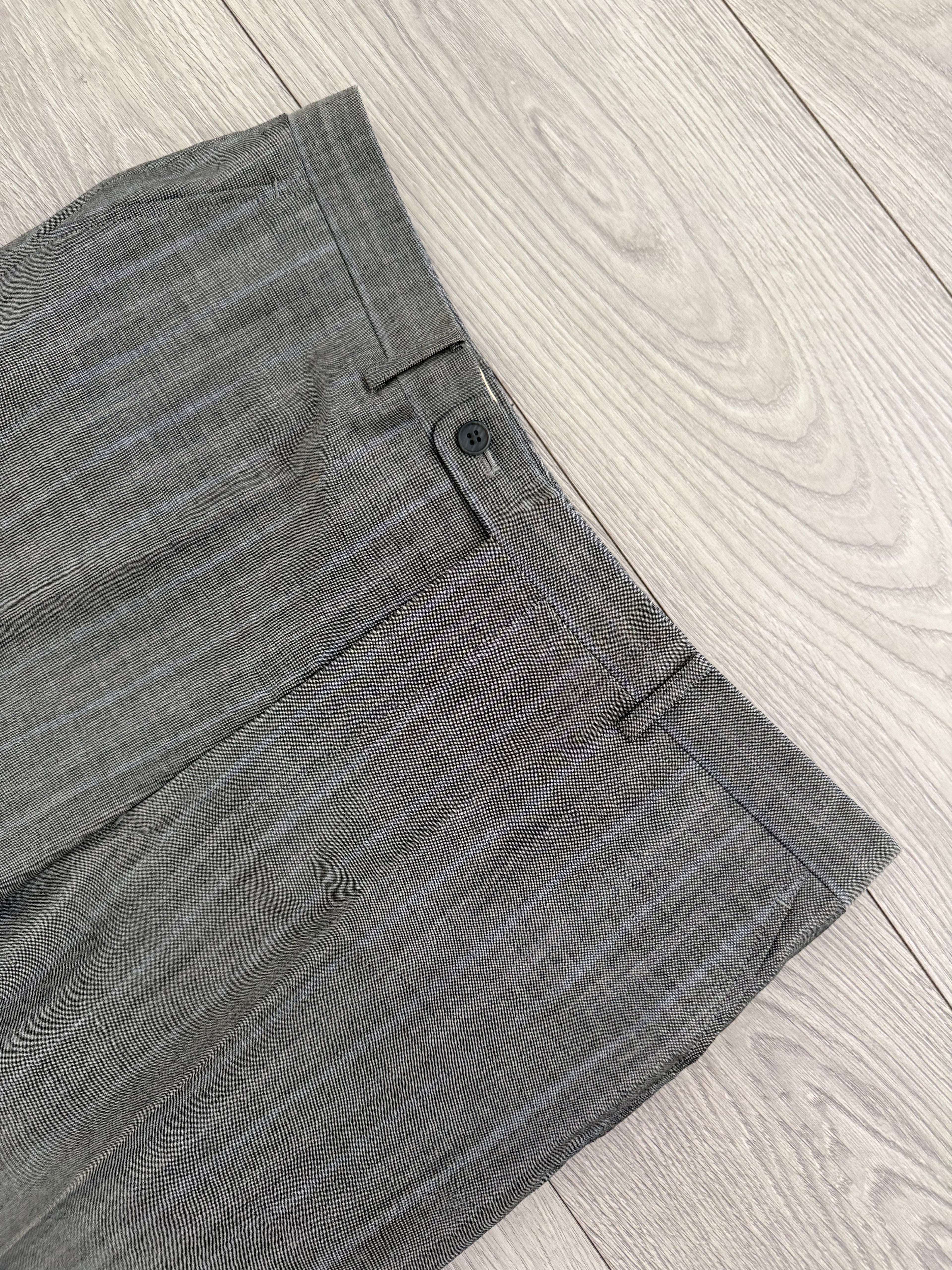 Christian Dior 1980s Peaked Lapel Double Breasted Wool Suit Grey - Size L Jacket / 34" Waist