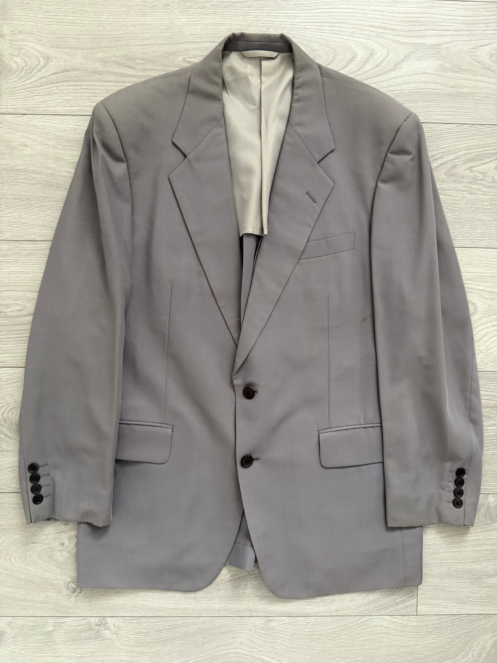 Christian Dior 1980s 2B Pleated Wool Suit - Size L Jacket / 32" Waist