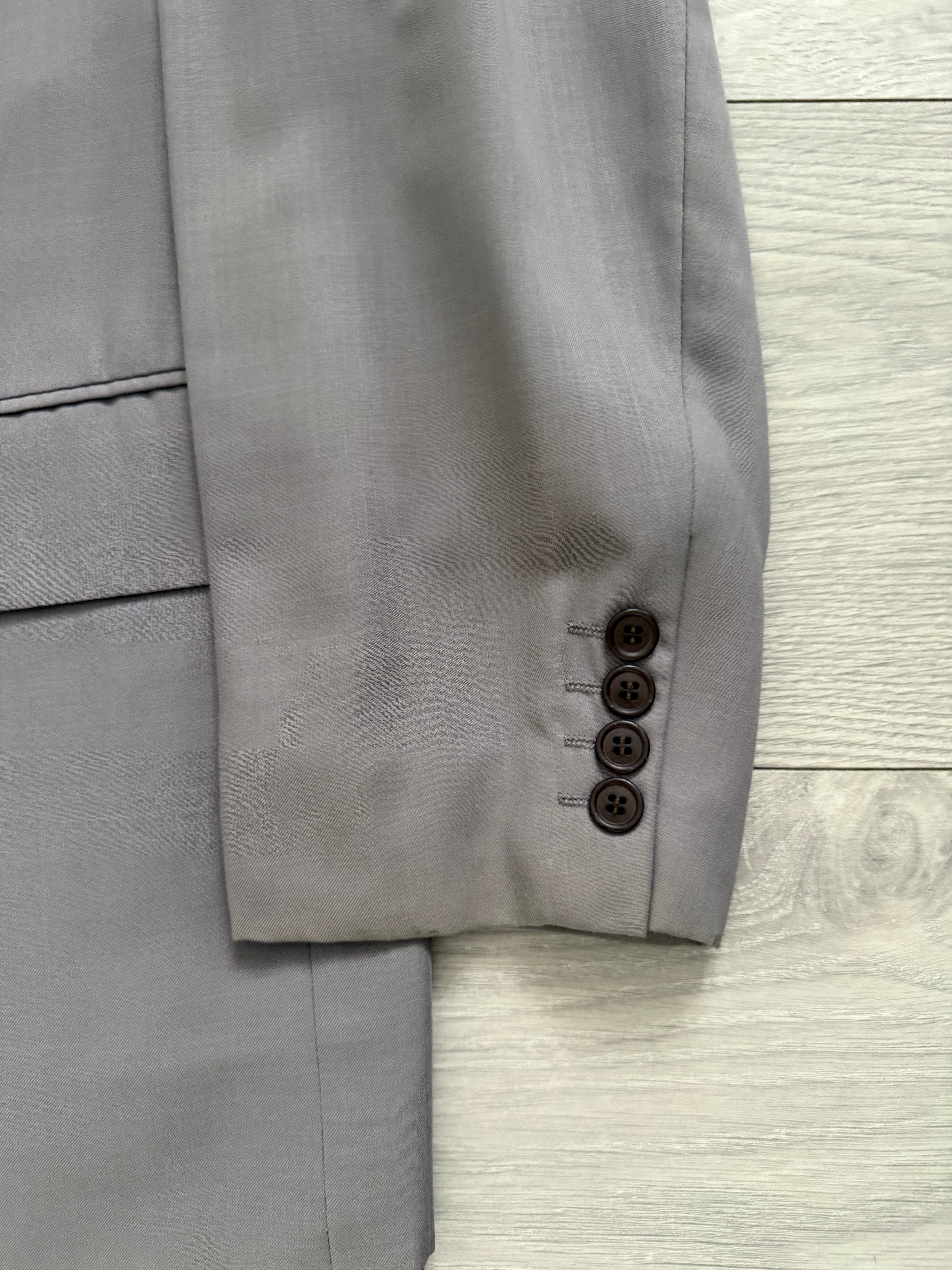 Christian Dior 1980s 2B Pleated Wool Suit - Size L Jacket / 32" Waist