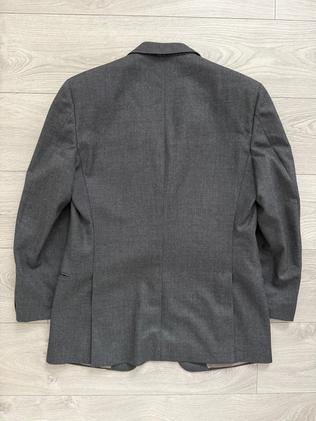 Givenchy 1980s 2B Pleated Wool Cerruti Fabric Grey Suit - Size S Jacket / 32" Waist