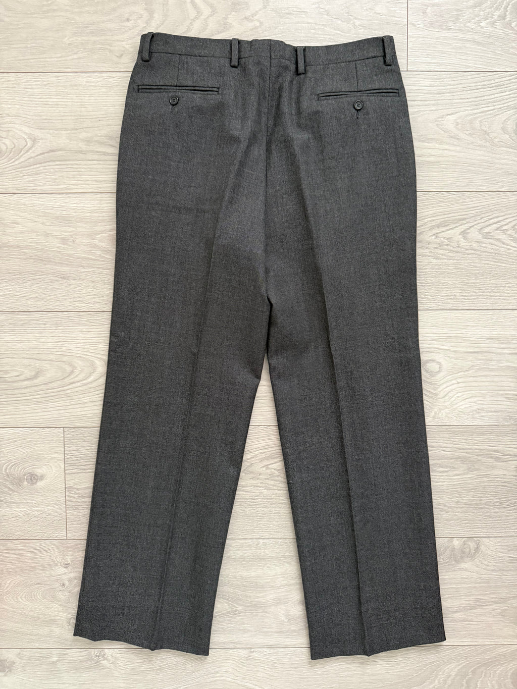 Givenchy 1980s 2B Pleated Wool Cerruti Fabric Grey Suit - Size S Jacket / 32" Waist