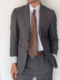 Yves Saint Laurent 1990s 2B Wool Grey Suit - Size S Jacket / 32" Waist