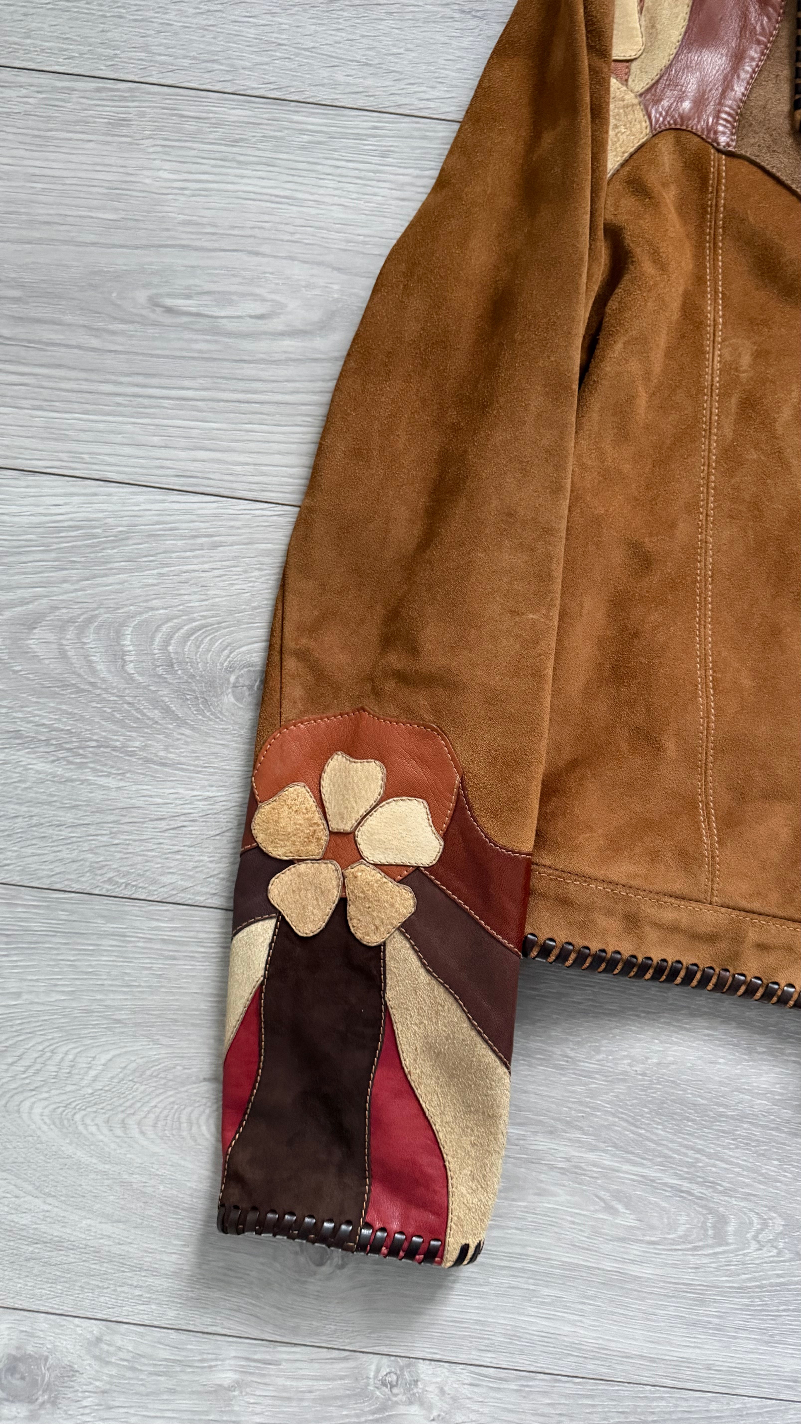 Gucci by Tom Ford SS2004 Western Leather Patchwork Jacket  - Size XS Mens