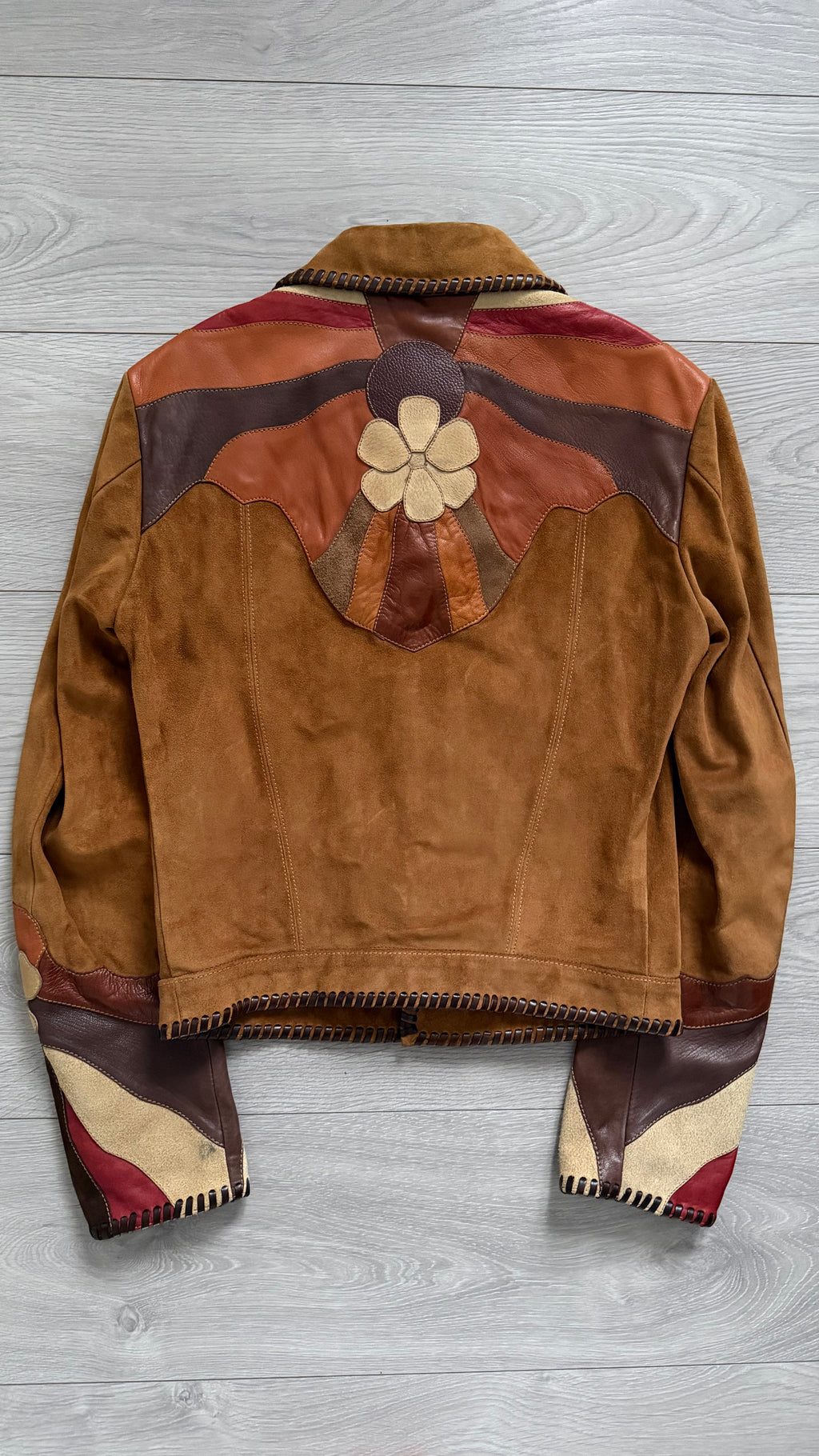 Gucci by Tom Ford SS2004 Western Leather Patchwork Jacket  - Size XS Mens