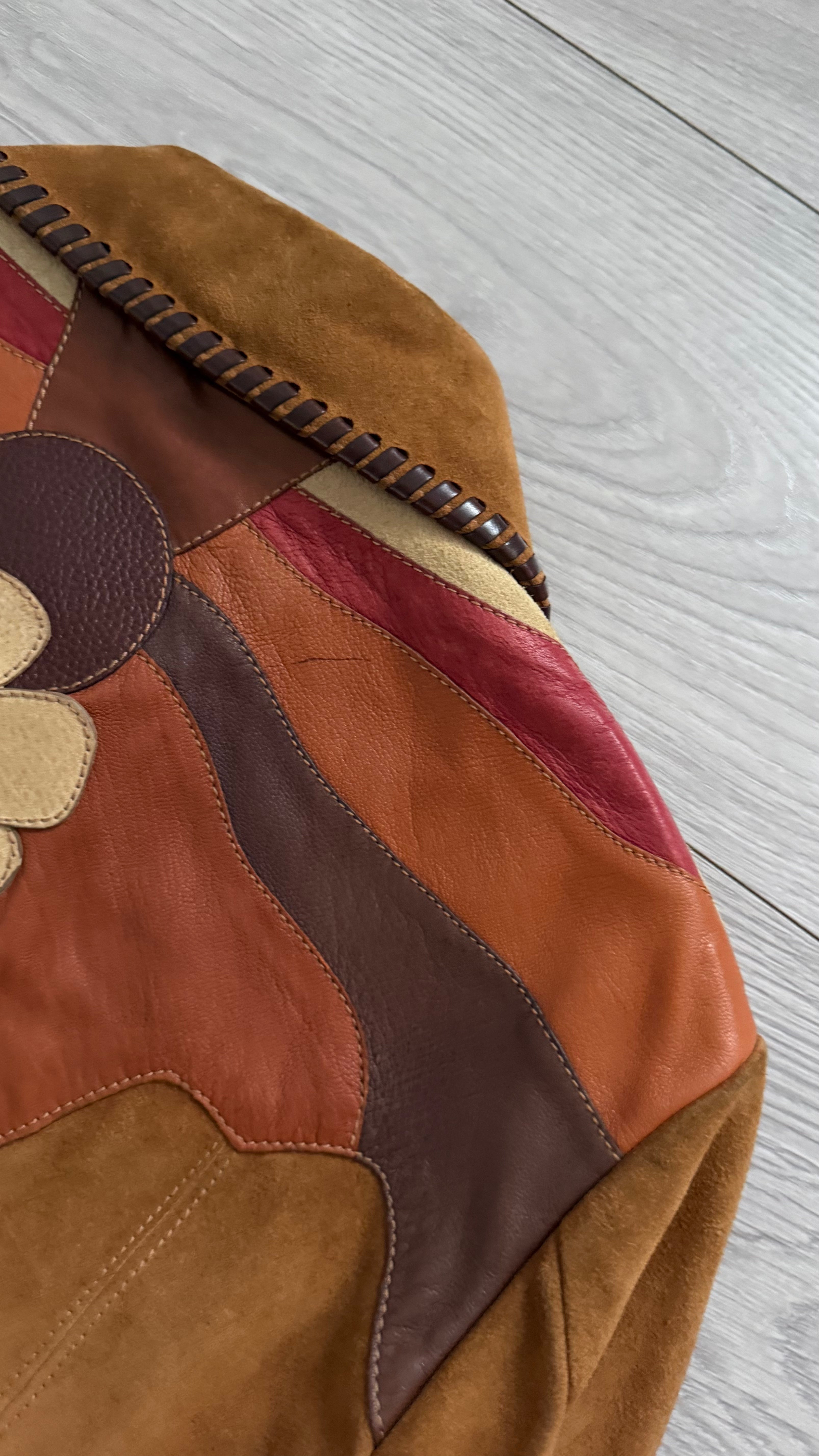 Gucci by Tom Ford SS2004 Western Leather Patchwork Jacket  - Size XS Mens